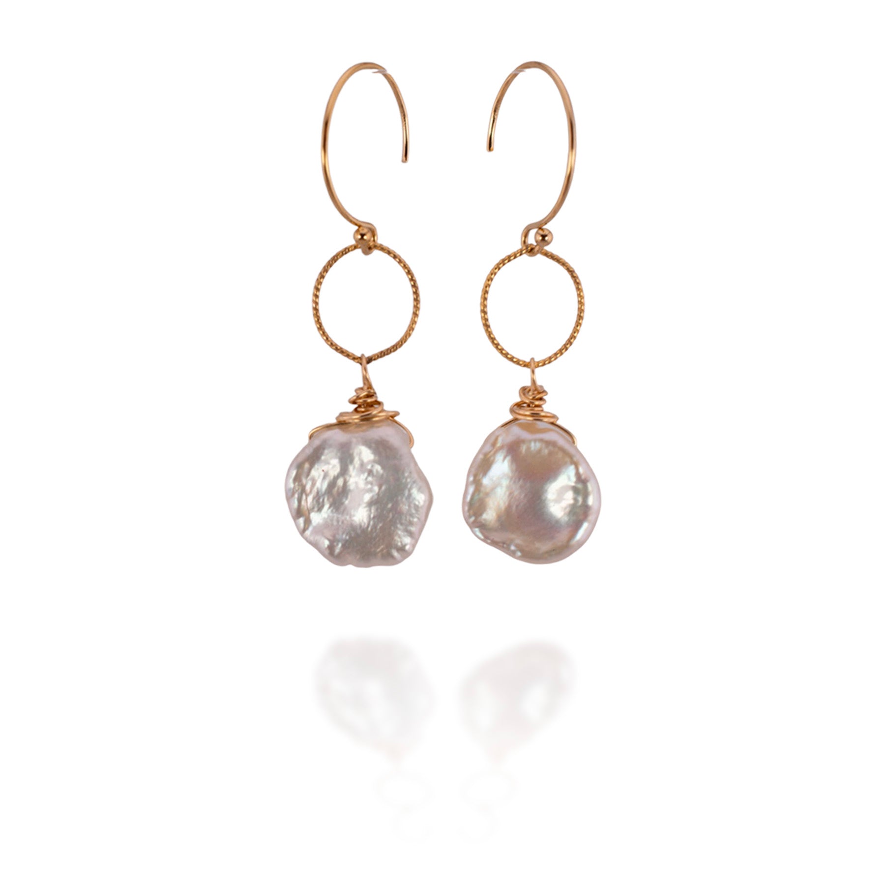 Keshi Pearl Earrings (14K Gold-Filled)