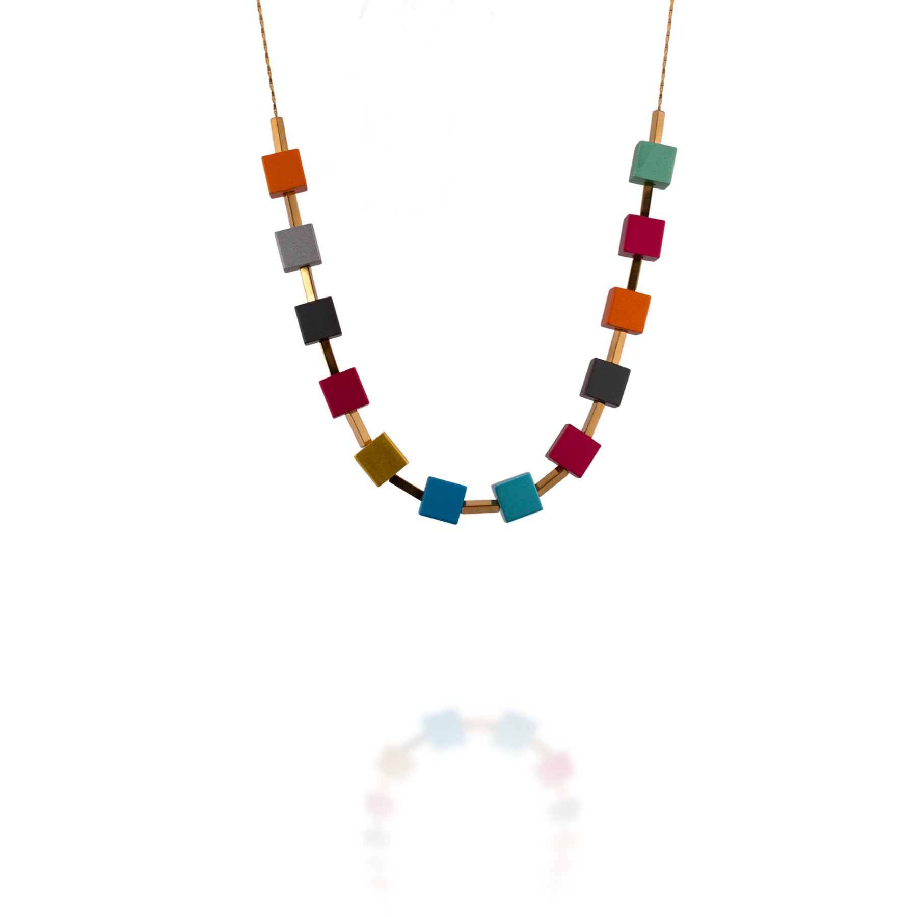Cube Necklace (Tomato)