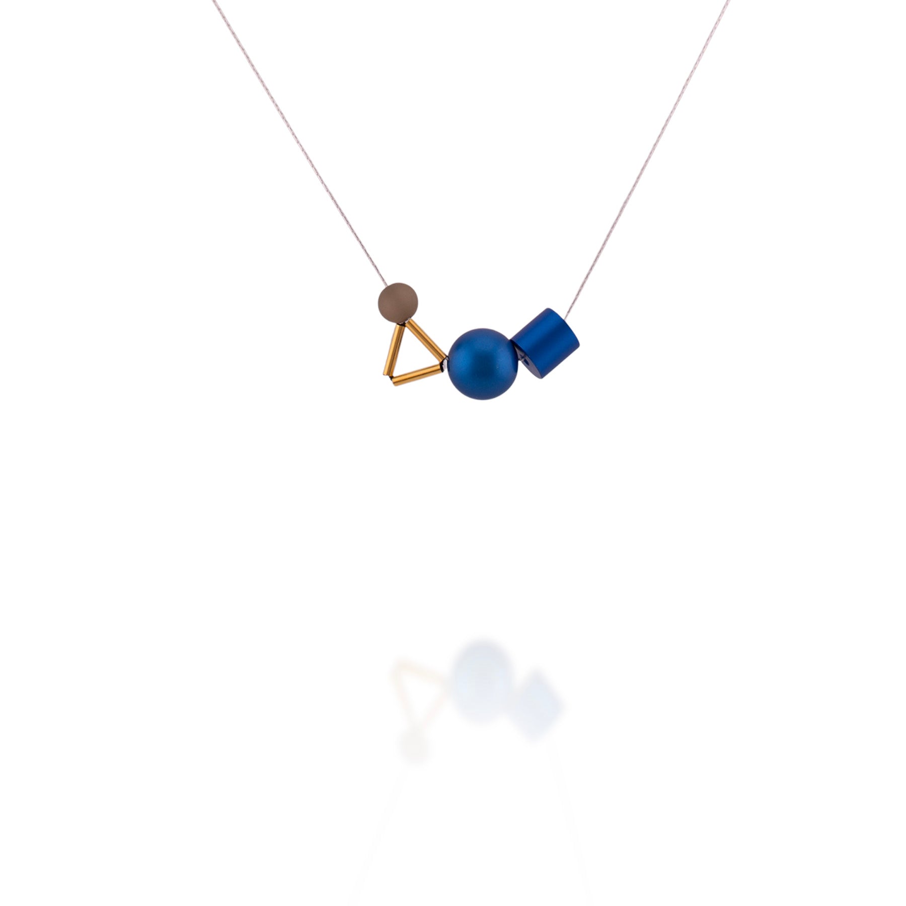 Primary Forms Necklace (Indigo + Sterling Silver)