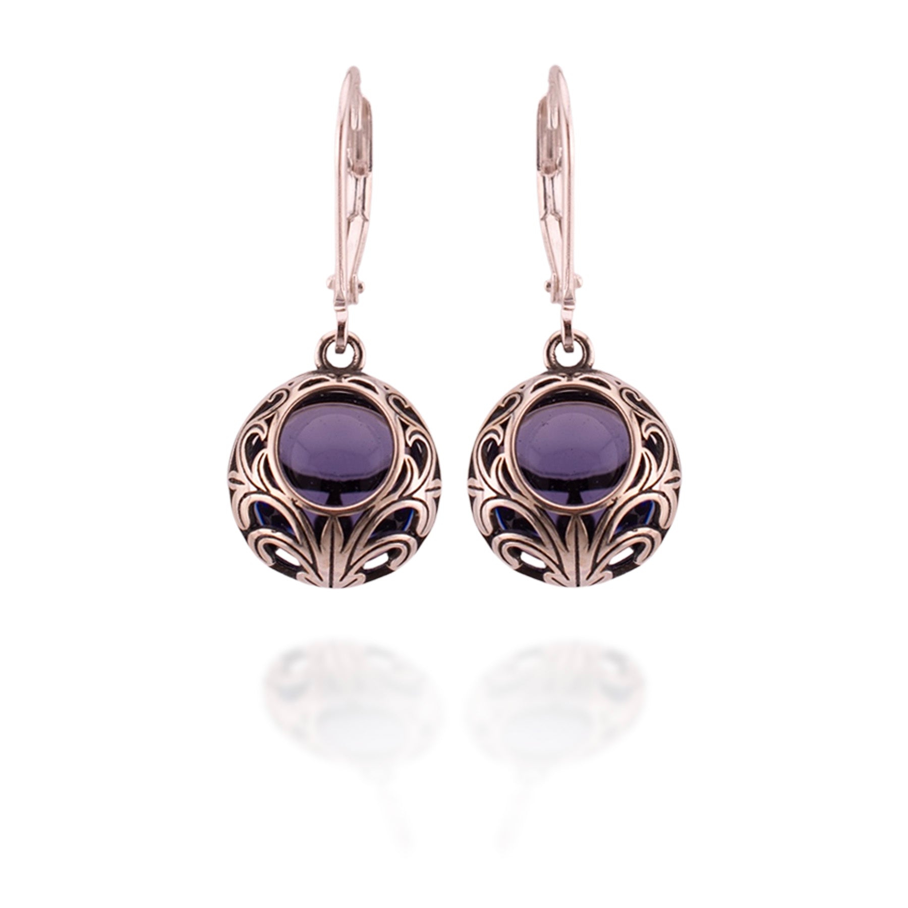 Lace Drop Earrings (Amethyst) ♻️