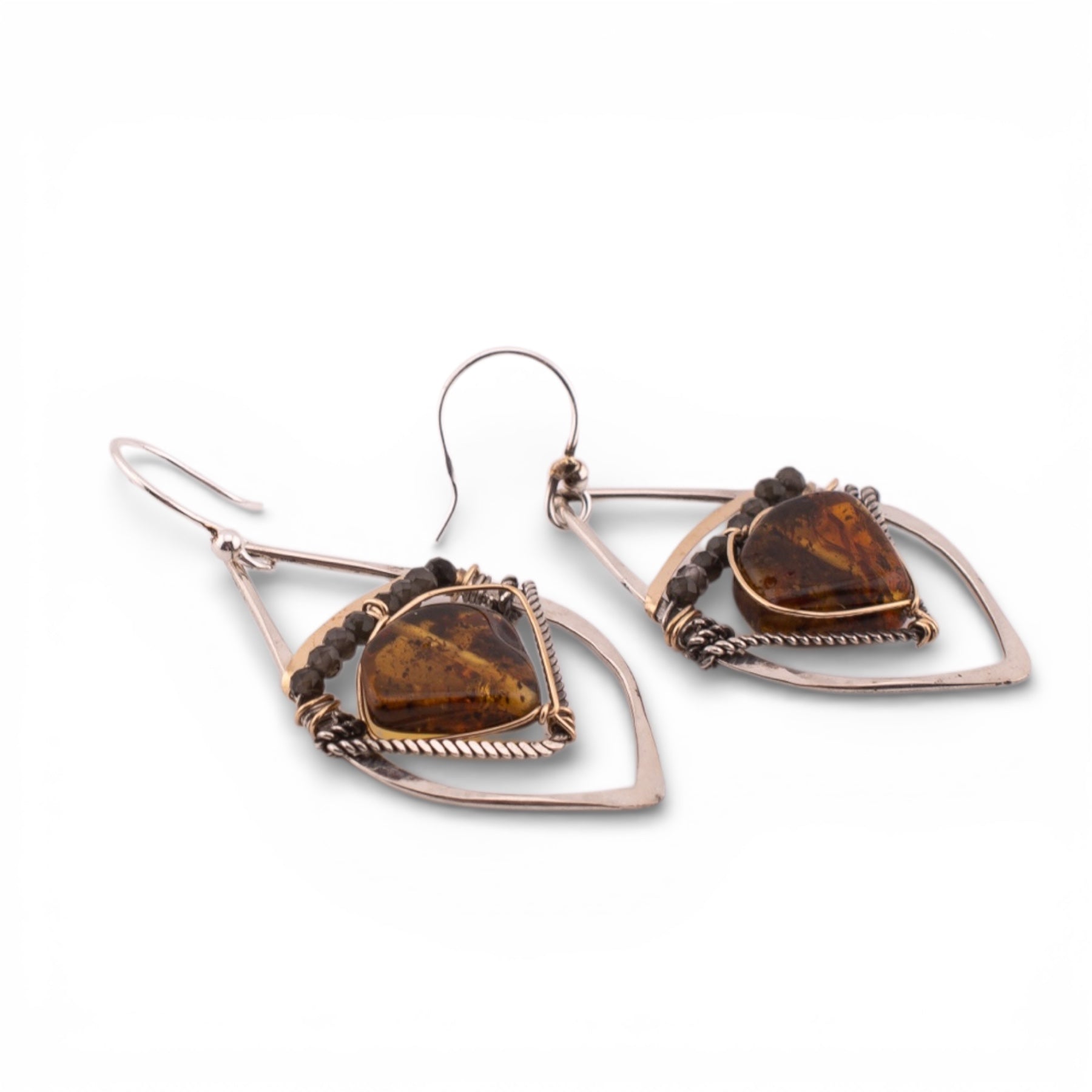 Amber Wedge Earrings