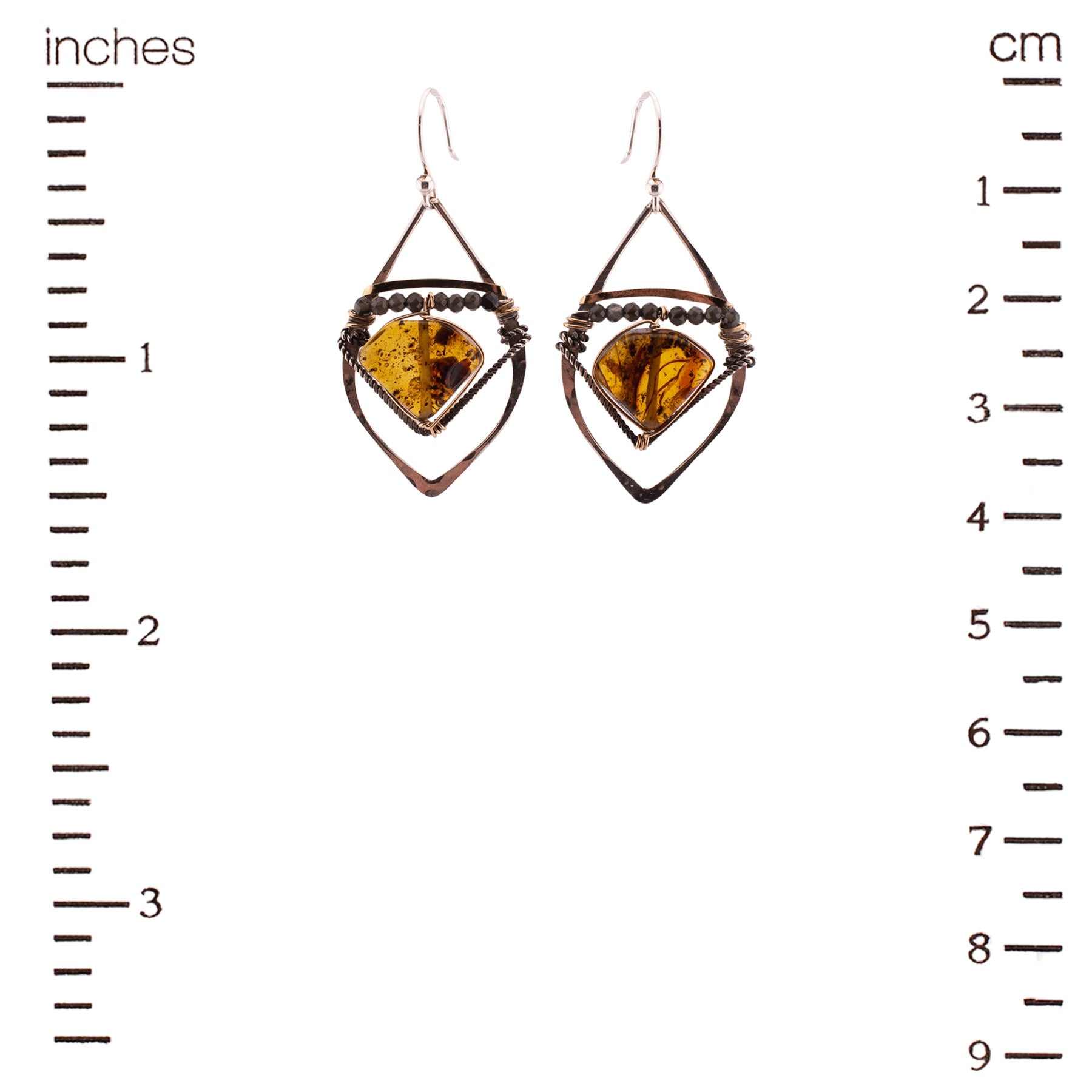 Amber Wedge Earrings