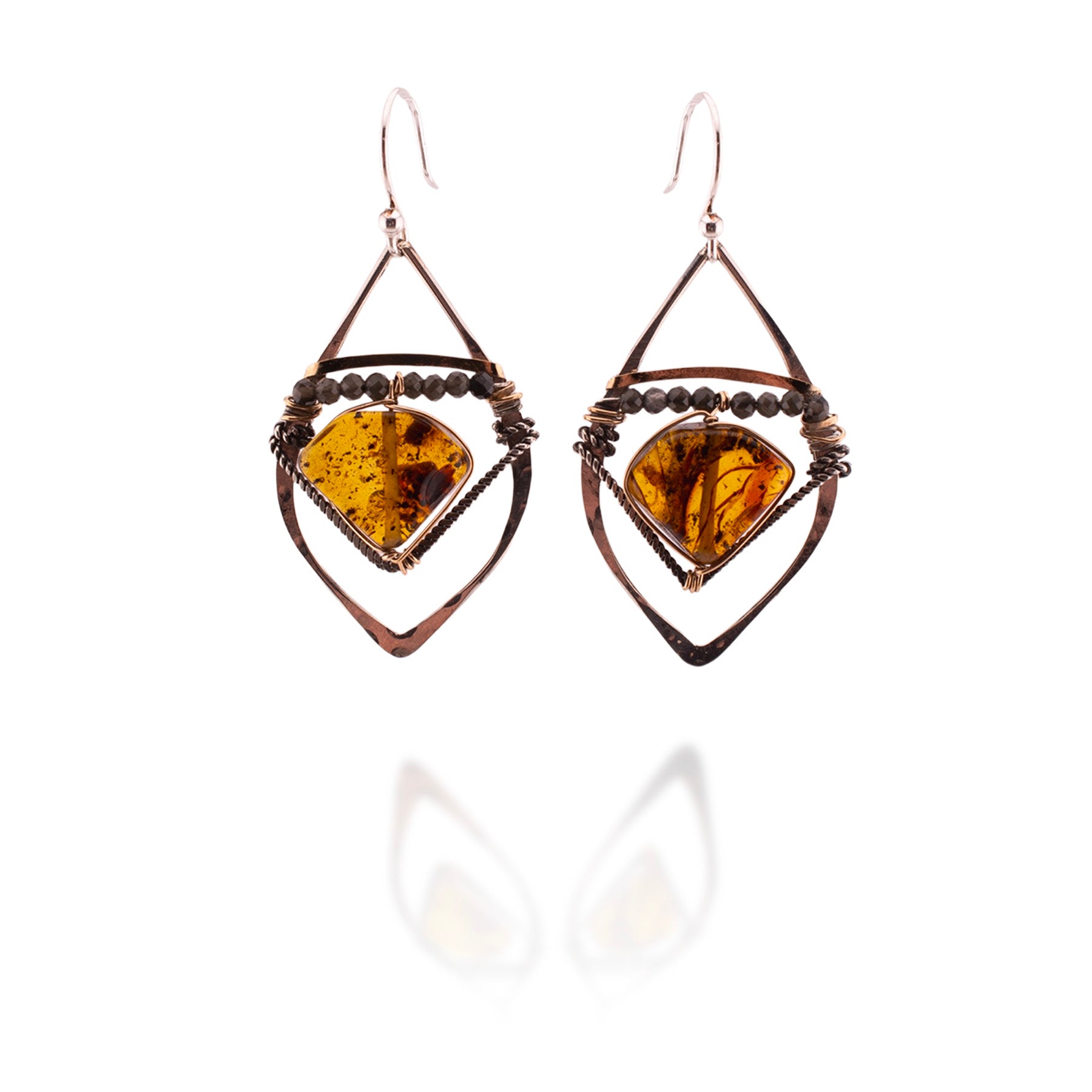 Amber Wedge Earrings