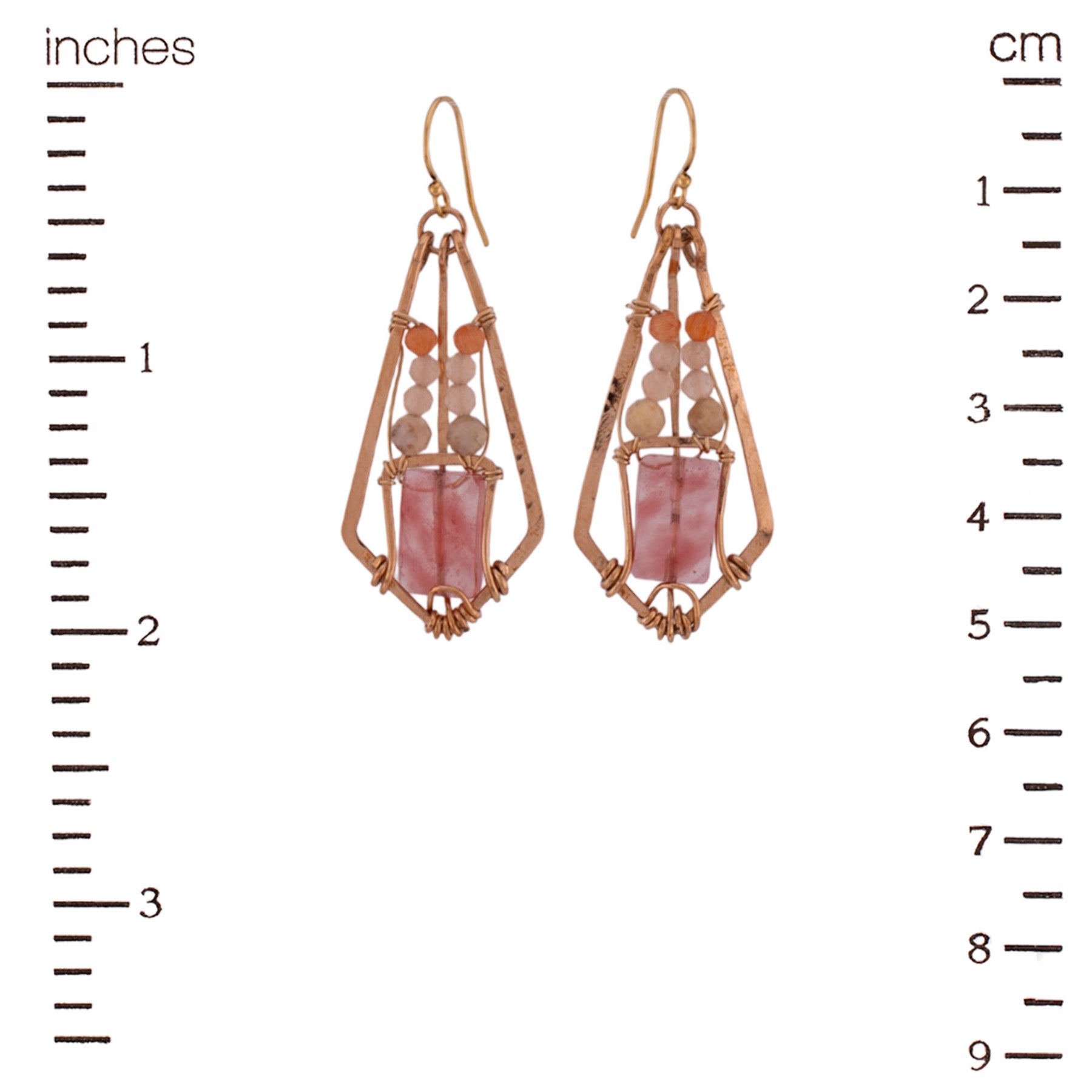Guava Quartz Earrings