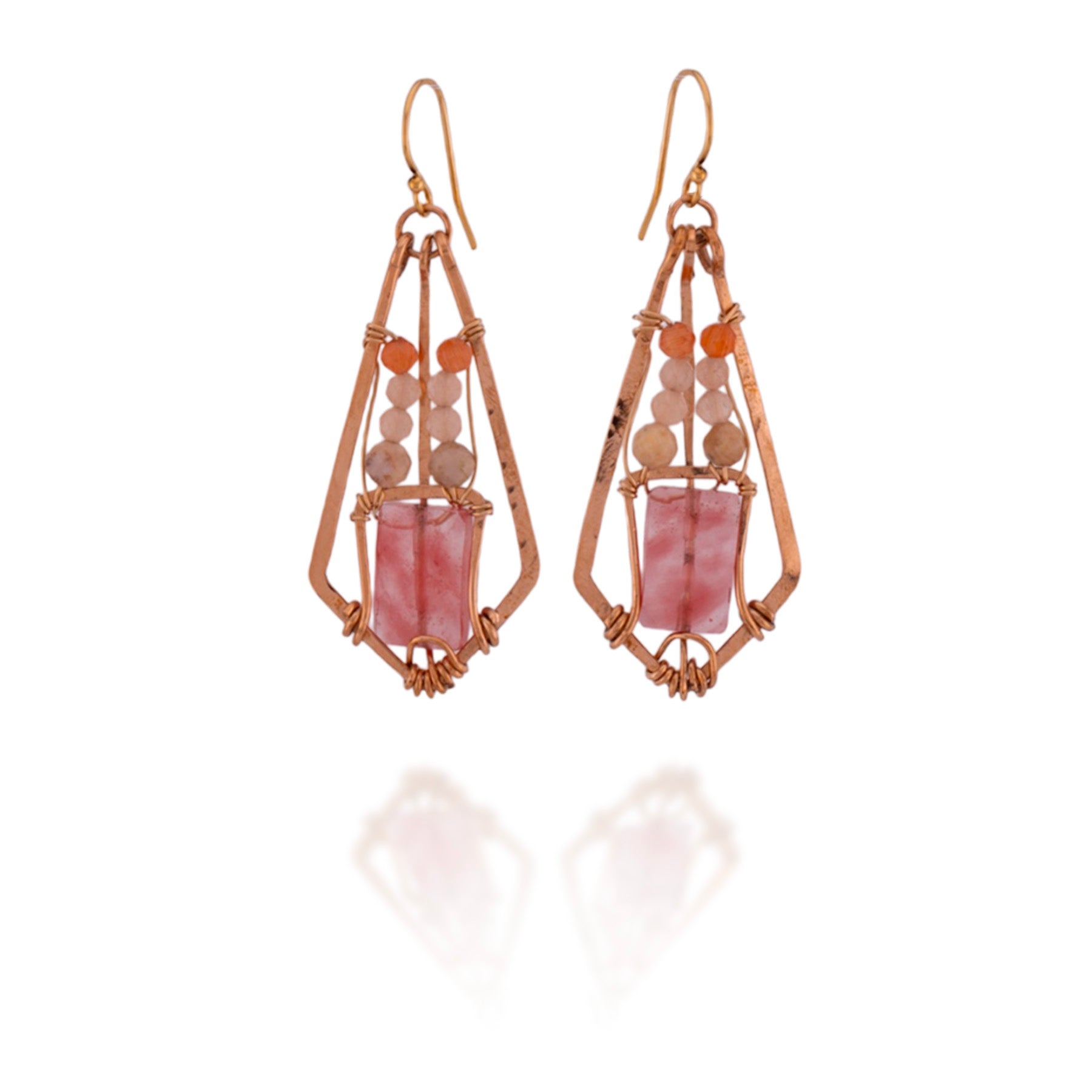 Guava Quartz Earrings