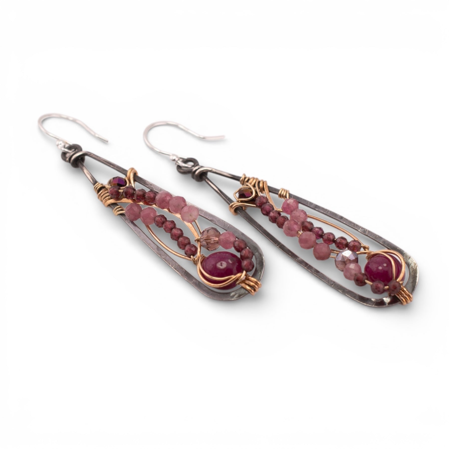 Black Cherry Drop Earrings