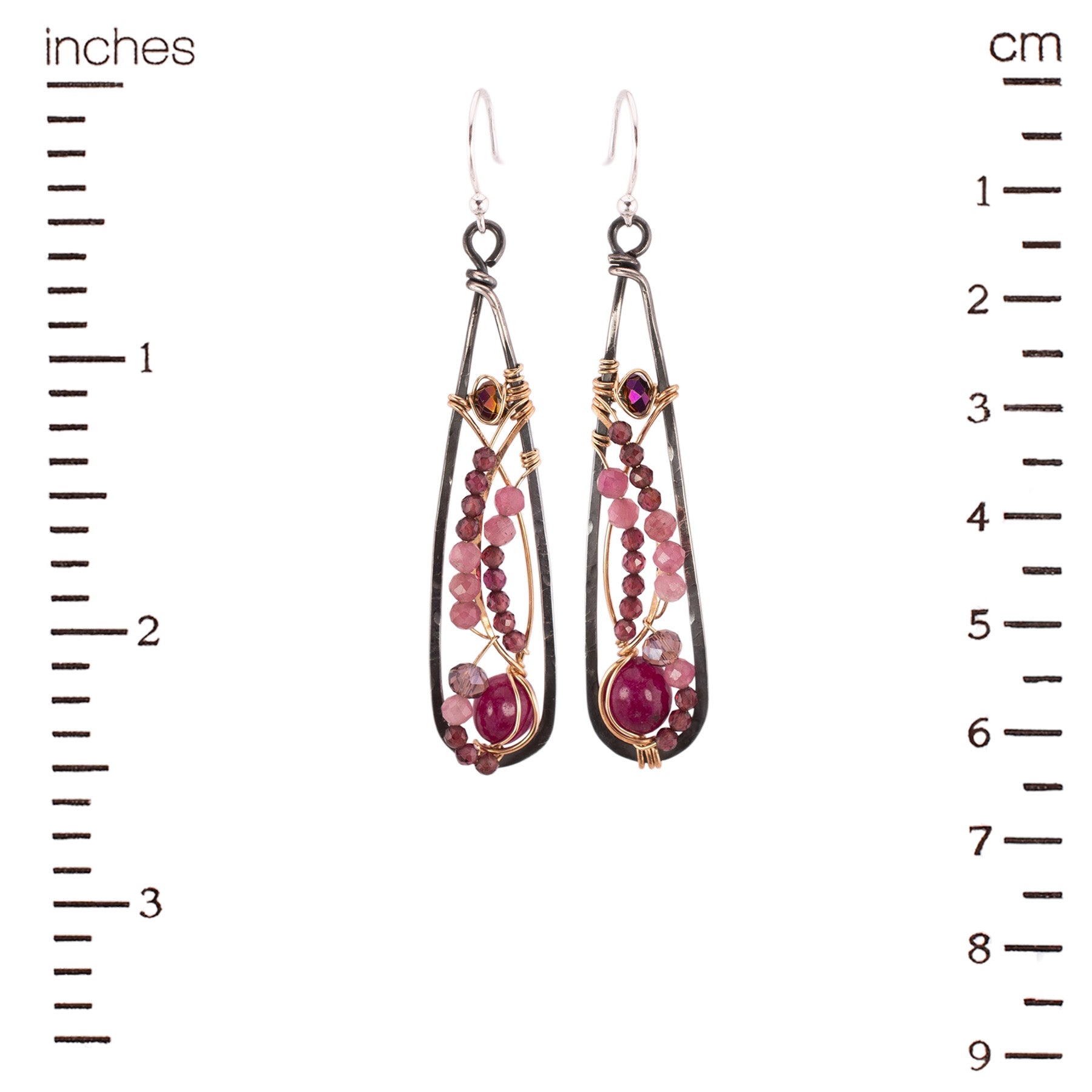 Black Cherry Drop Earrings