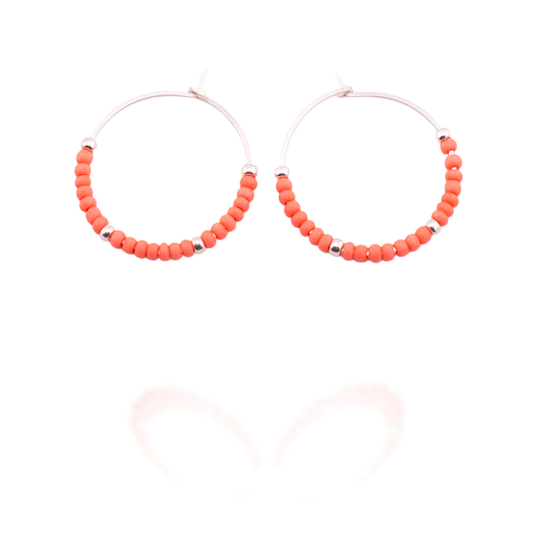 Coral Line Hoops