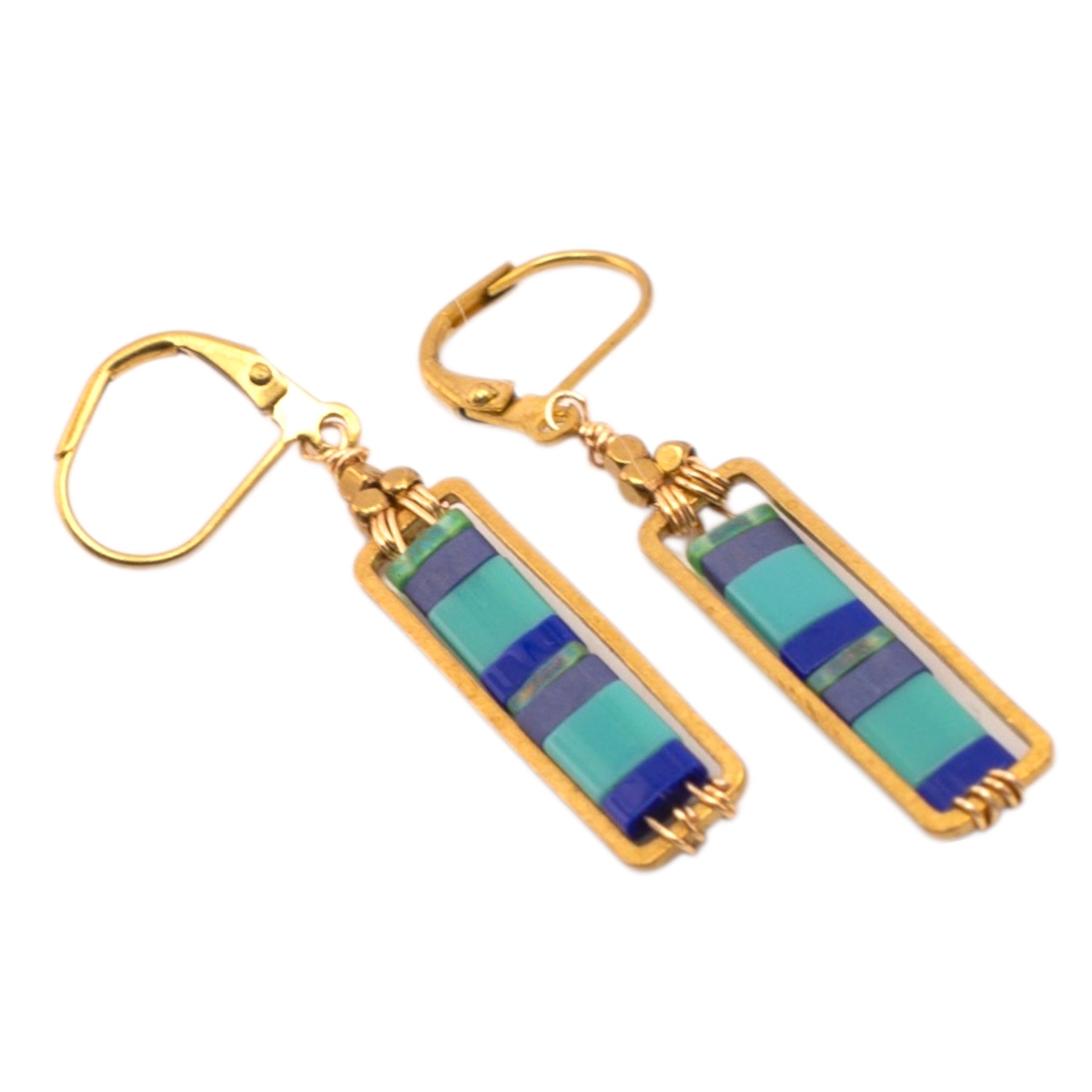 Skyline Bar Earrings (Lagoon)