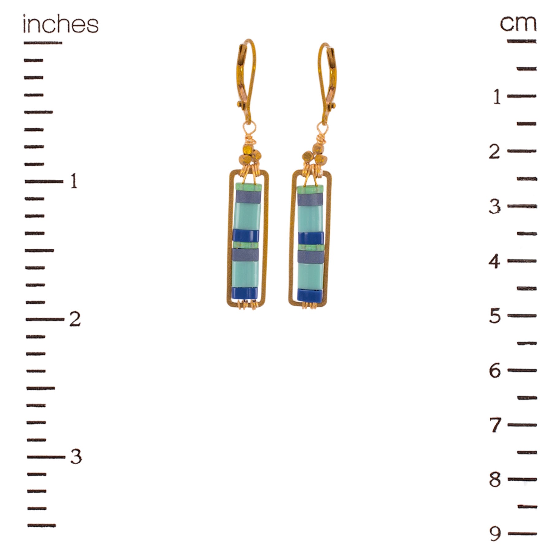 Skyline Bar Earrings (Lagoon)