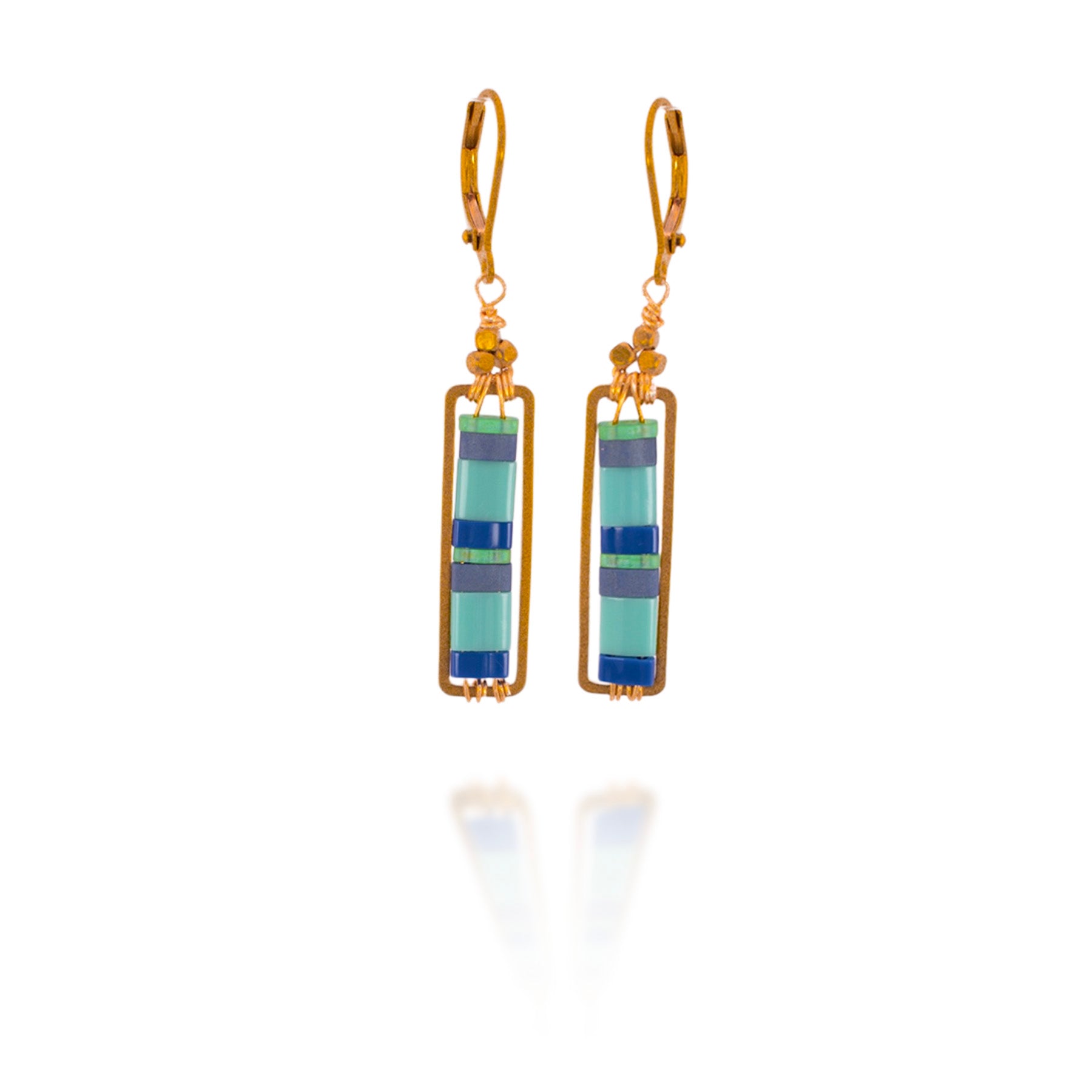 Skyline Bar Earrings (Lagoon)