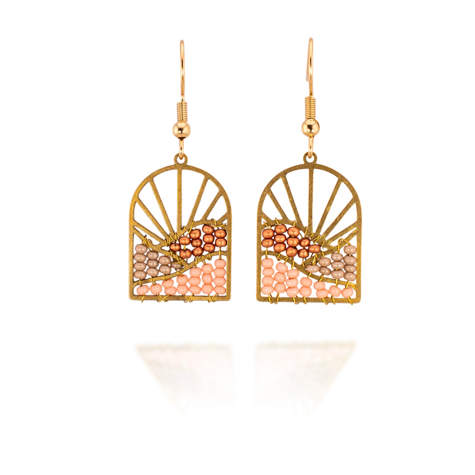 Sunrise Arch Earrings (Blush Horizon)