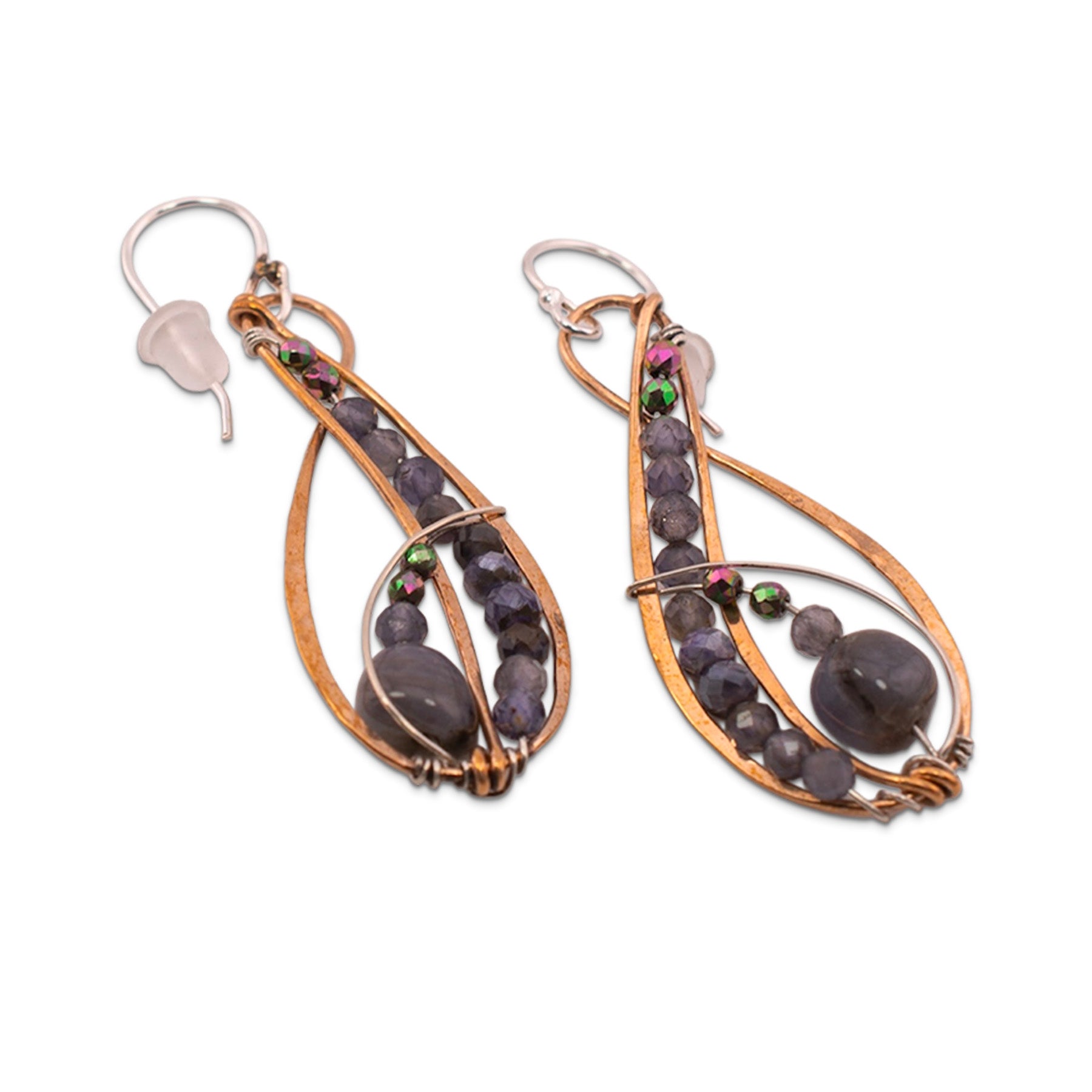 Iolite & Oblivion Earrings