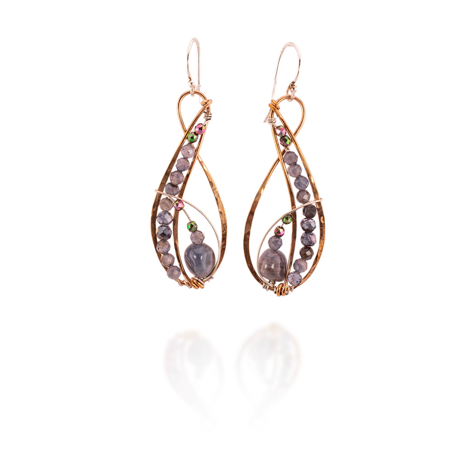 Iolite & Oblivion Earrings