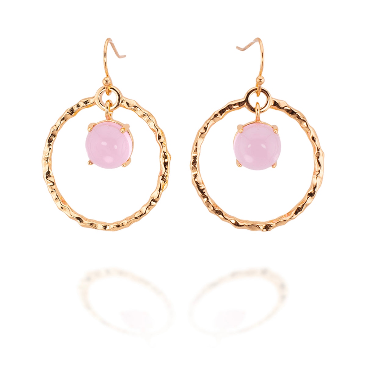 Antique Orbit Earrings (Pink) ♻️