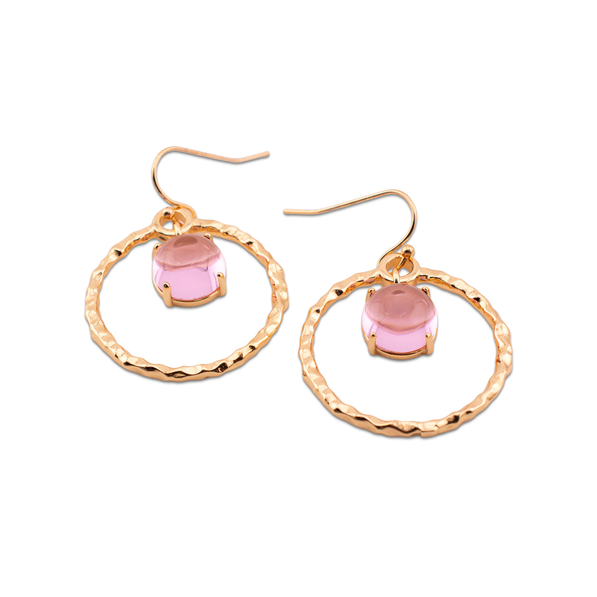 Antique Orbit Earrings (Pink) ♻️