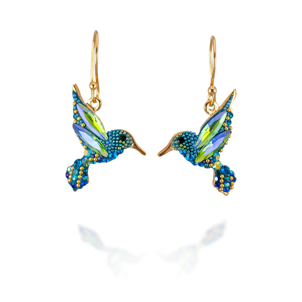 Hummingbird Earrings (Golden Breeze)