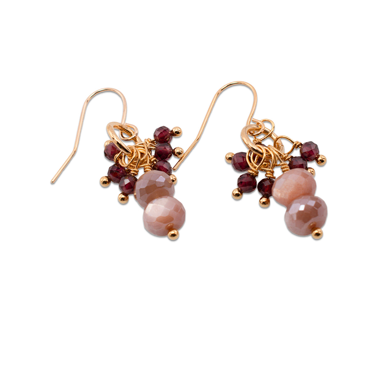 Blush and Claret Earrings