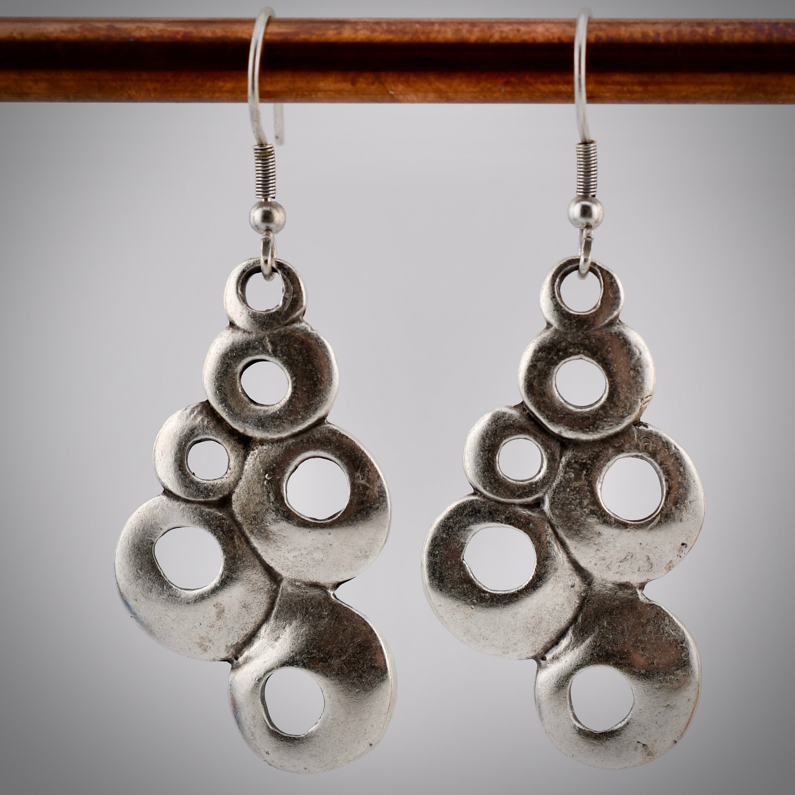 Bubble Pewter Earrings