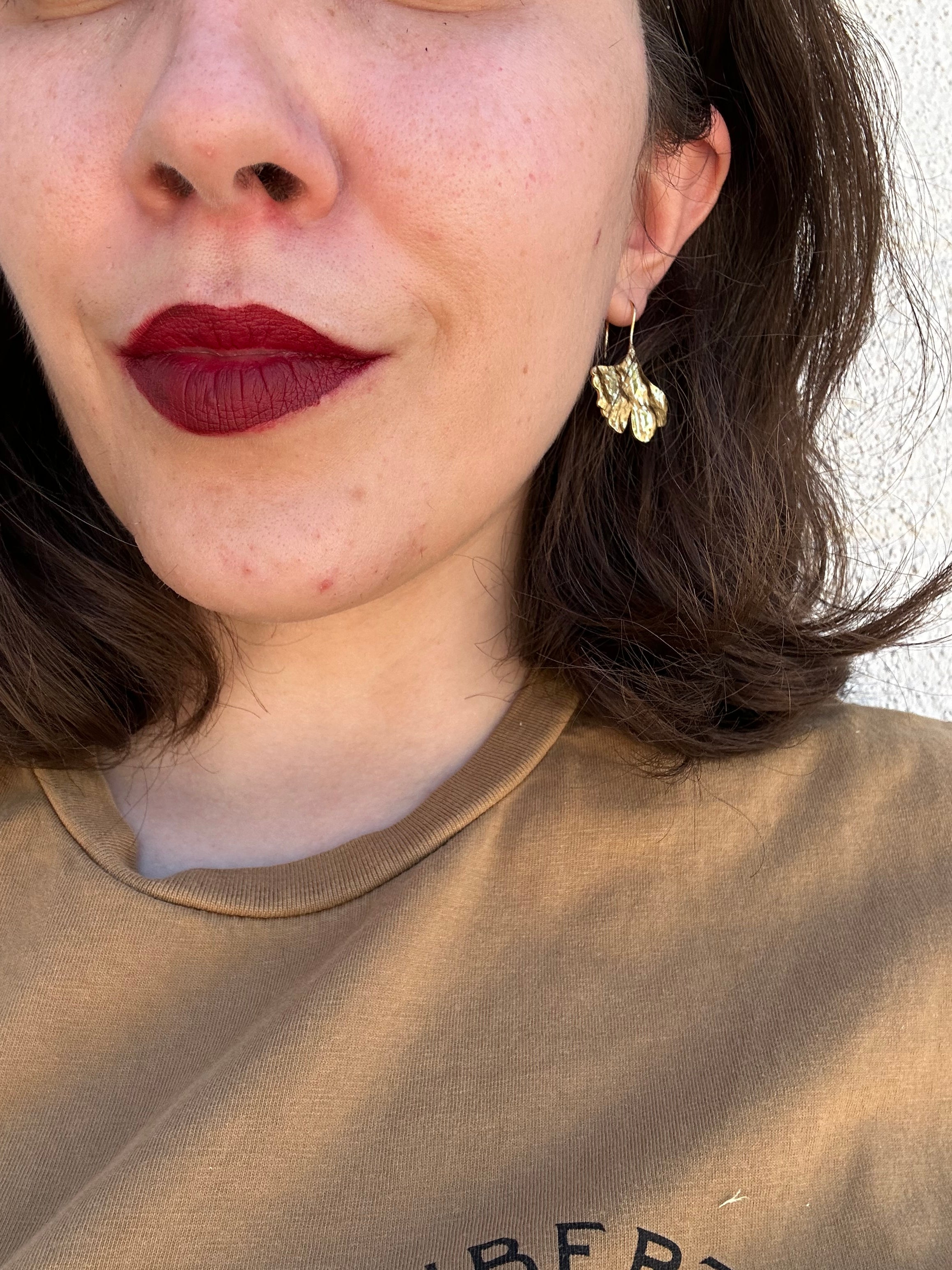 Glowing Ginkgo Leaf Earrings