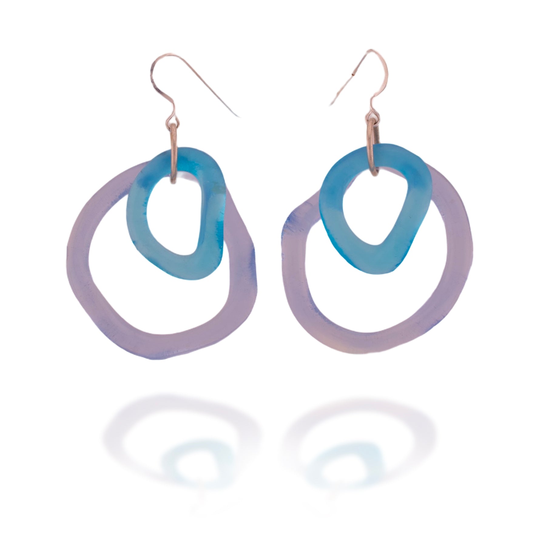 Ocean Wave Earrings Smart Glass Recycled Jewelry Harold & Hazel