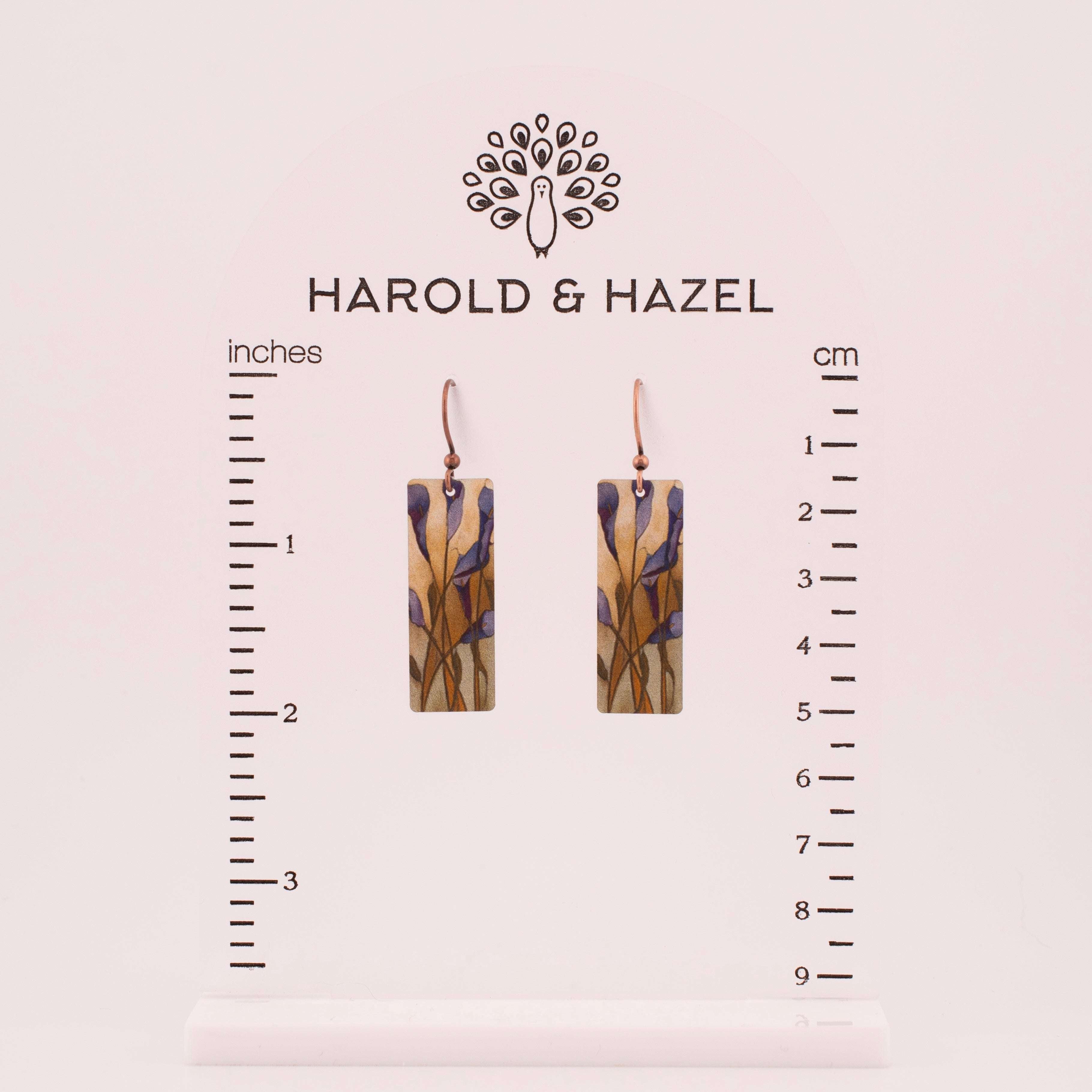 Purple Calla Lilies Earrings Illustrated Light & DC Designs Harold & Hazel