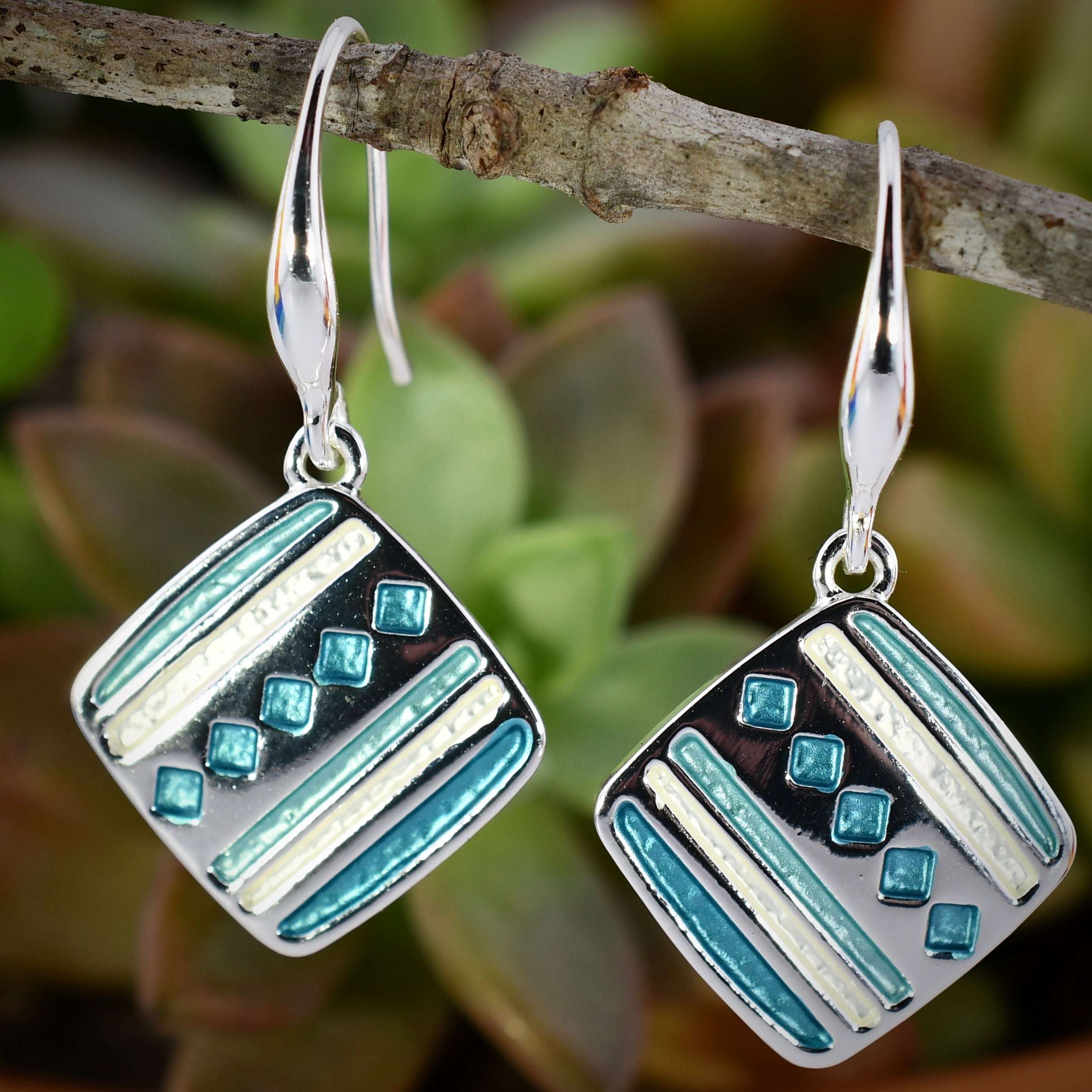 Quilt Square Earrings Origin Jewelry Harold & Hazel