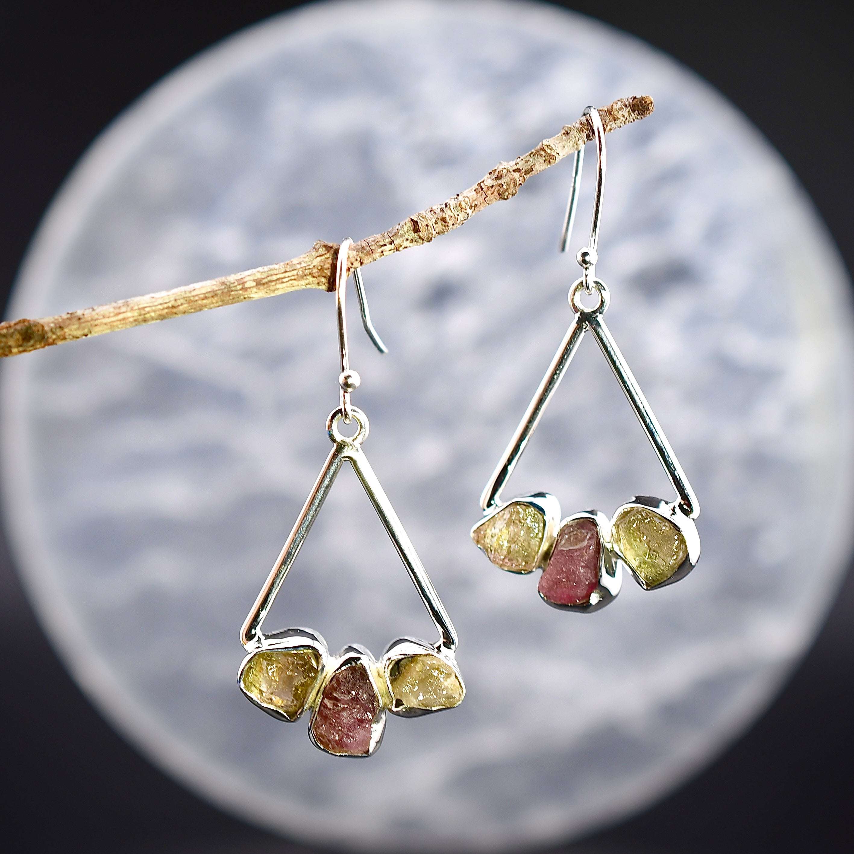 Raw Tourmaline Swing Earrings Harold & Hazel Harold & Hazel