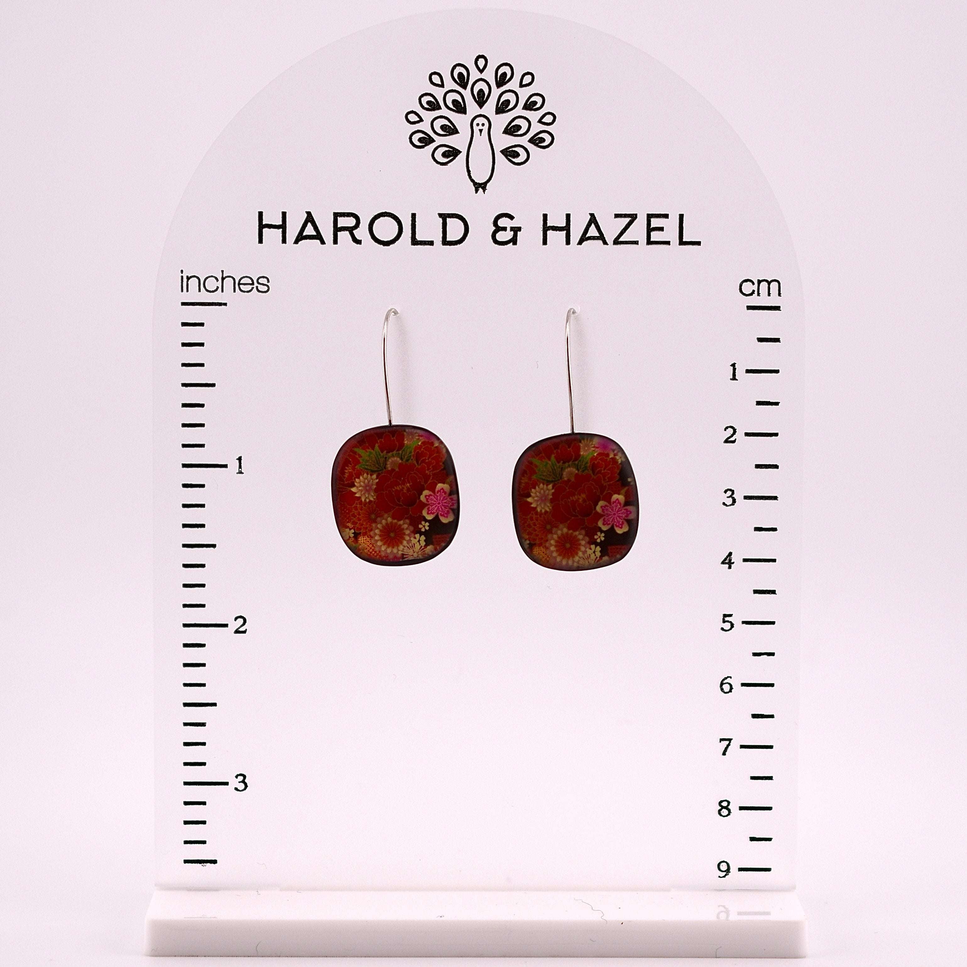 Red Floral Kimono Earrings Origin Jewelry Harold & Hazel