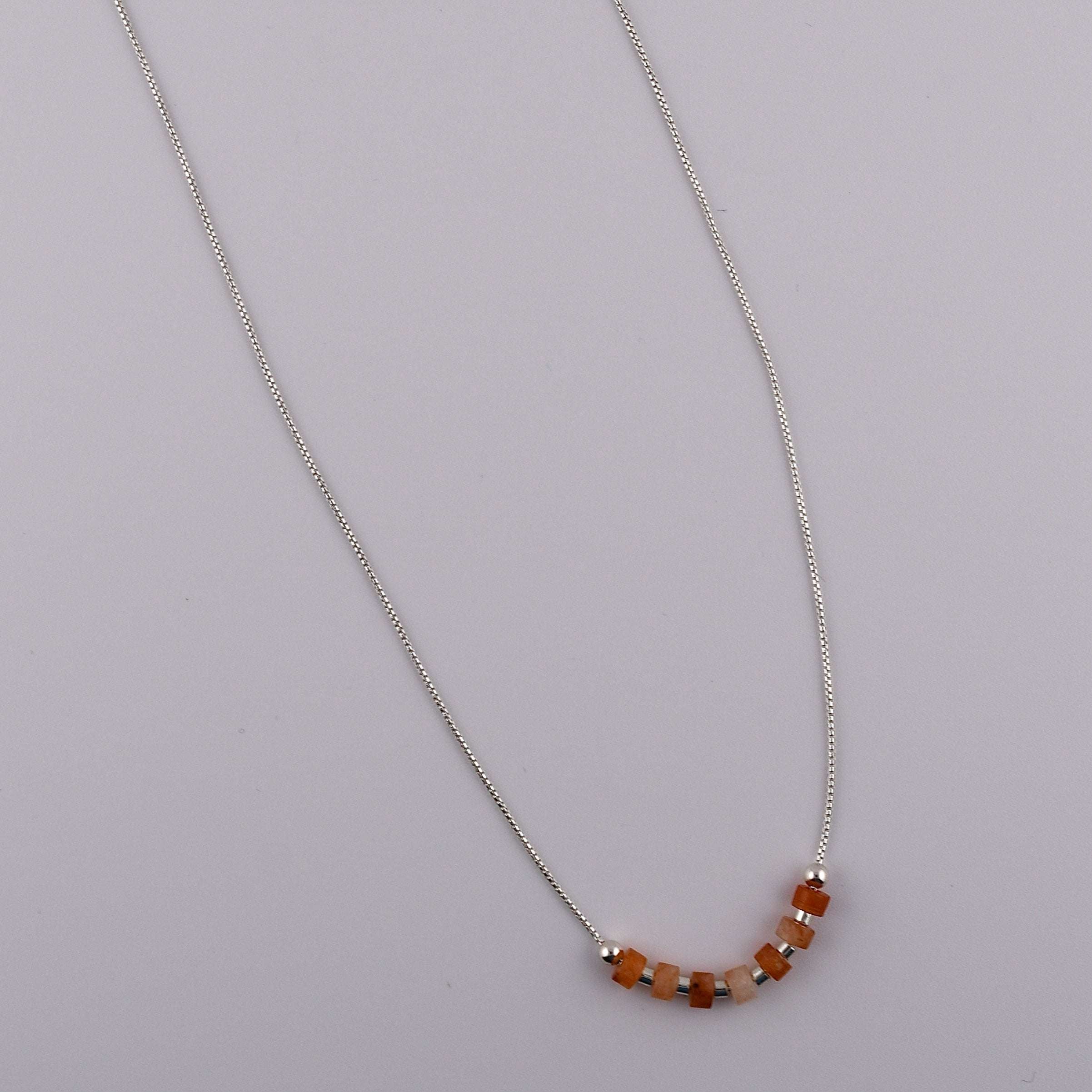 Sterling Silver Carnelian Necklace Bijou by SAM Harold & Hazel