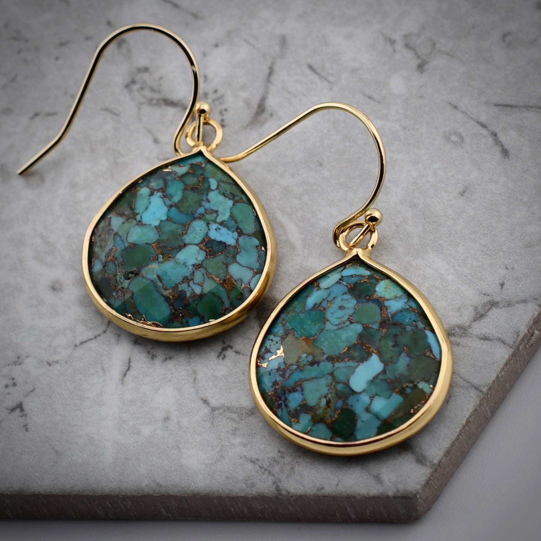 Turquoise Crackle Earrings Harold & Hazel Harold & Hazel