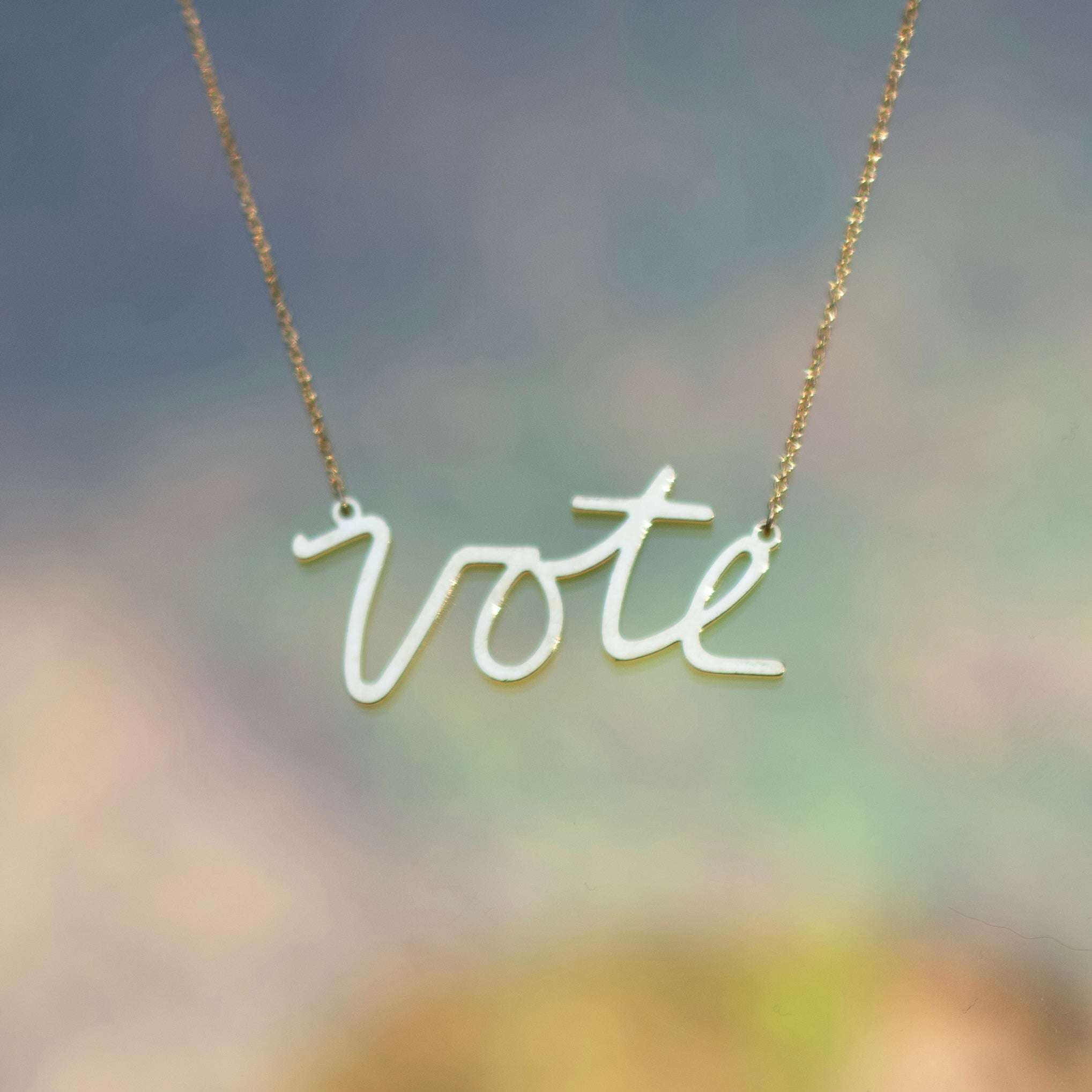 Vote Necklace Larissa Loden Harold & Hazel