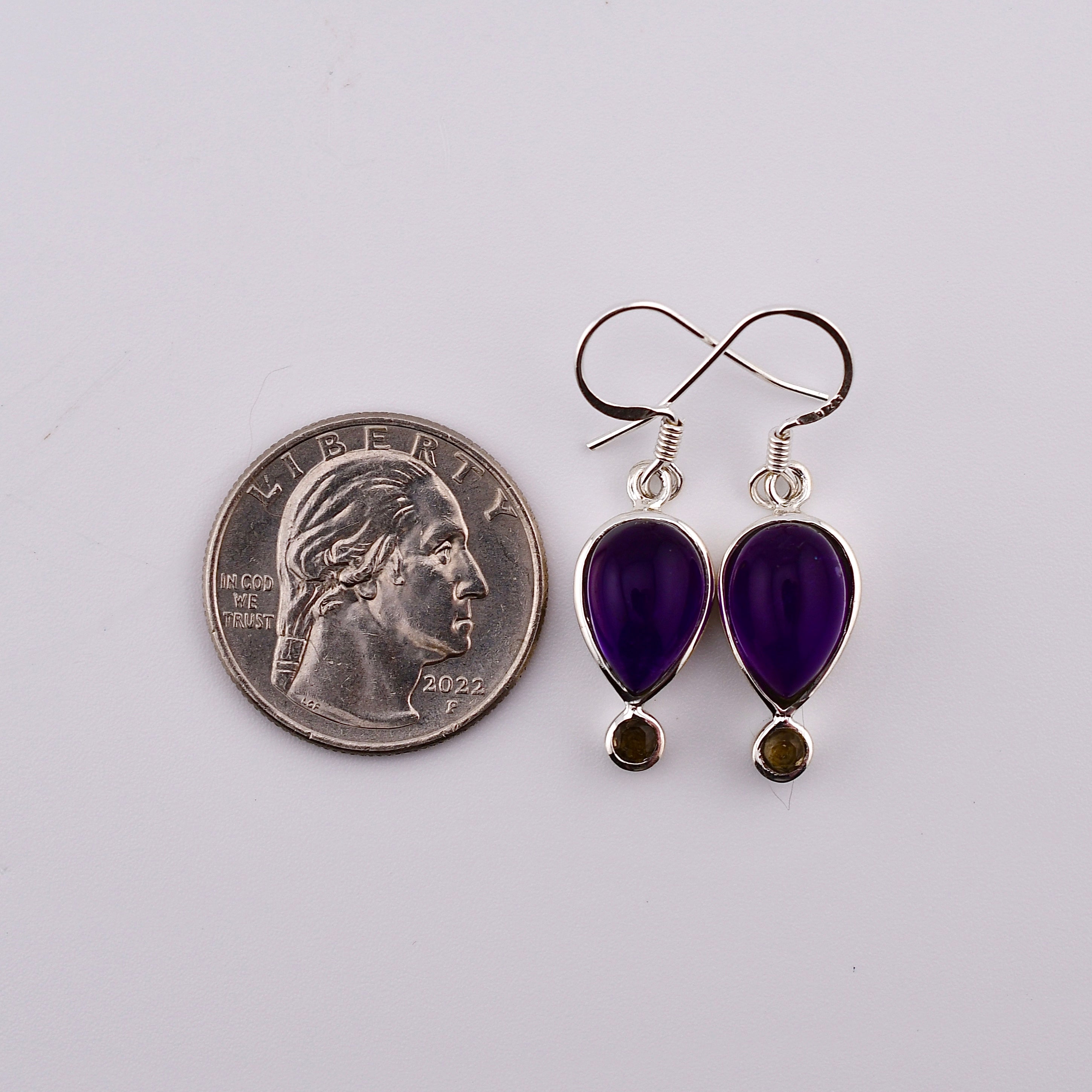 Amethyst Cabochon Earrings