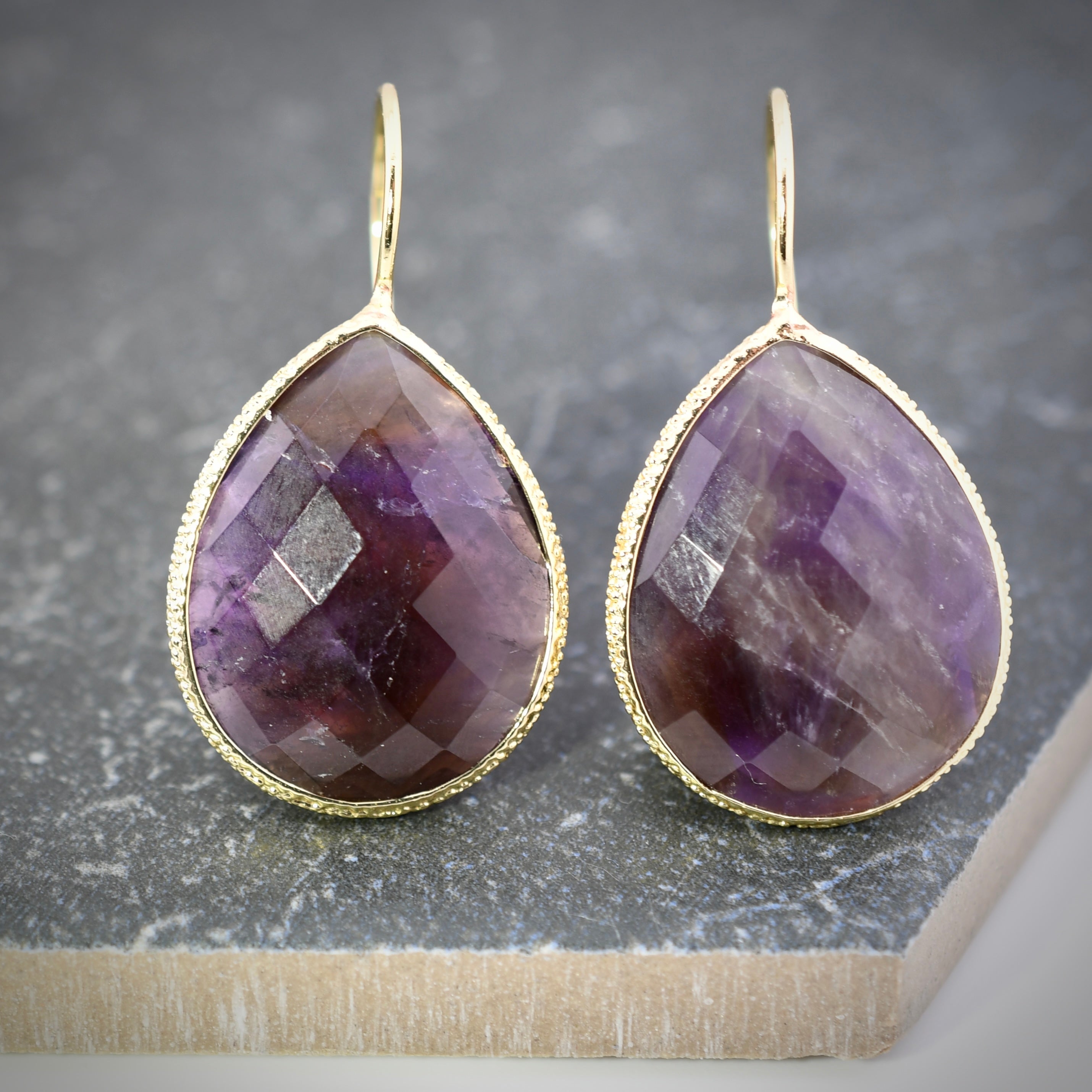 Amethyst Tears Earrings by Harold & Hazel