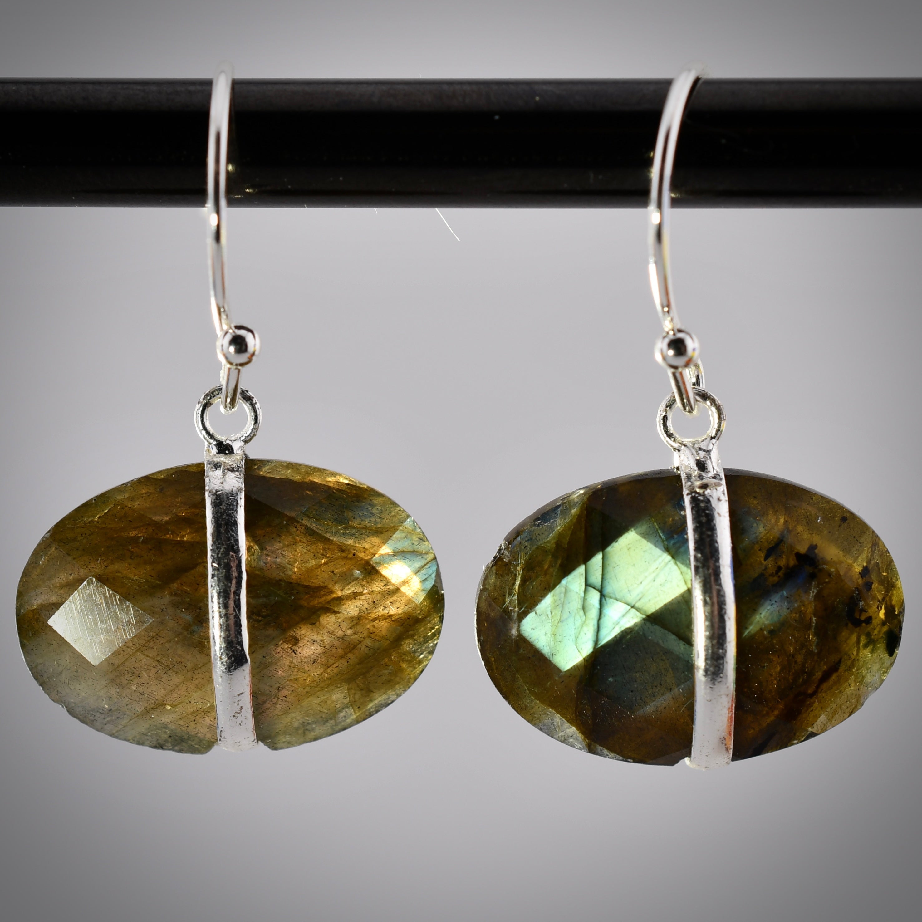 Belted Labradorite Earrings by Harold & Hazel