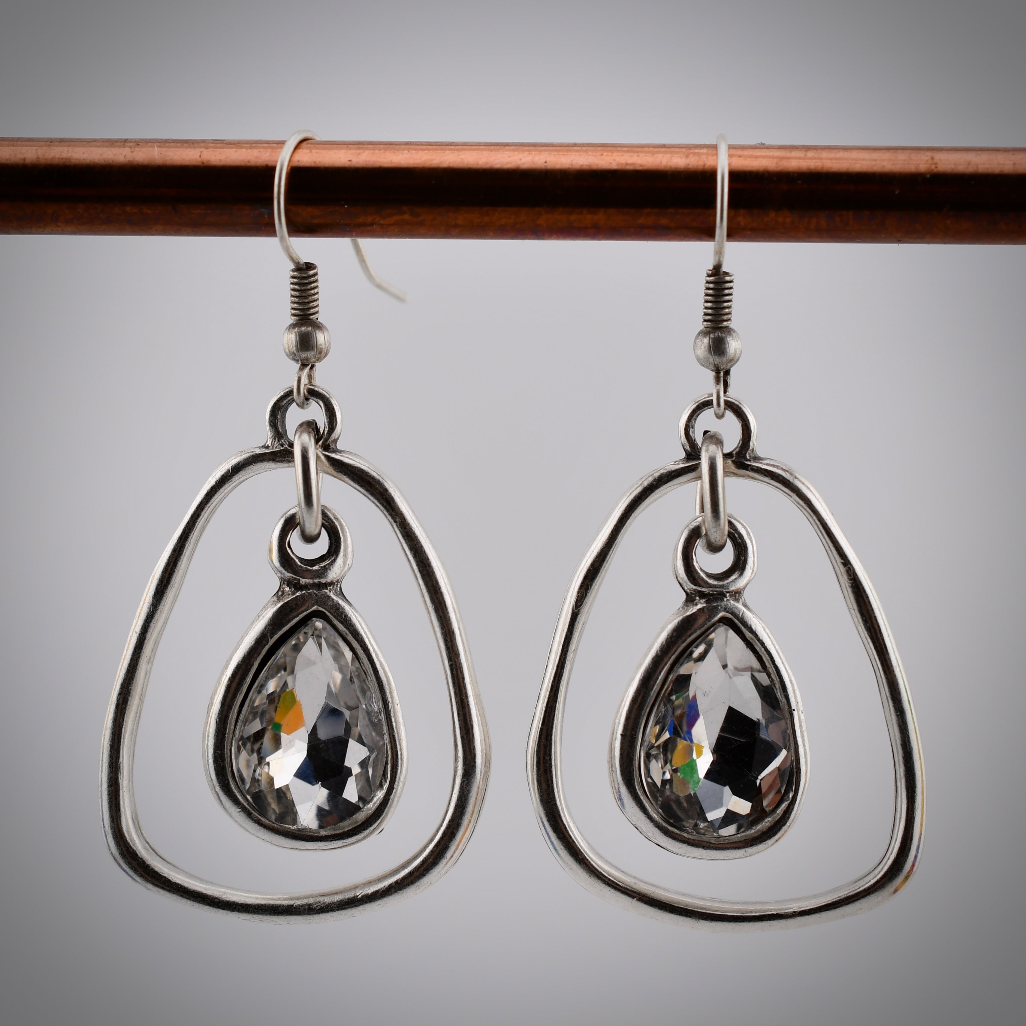 Crystal Pewter Earrings by Chanour for Harold & Hazel