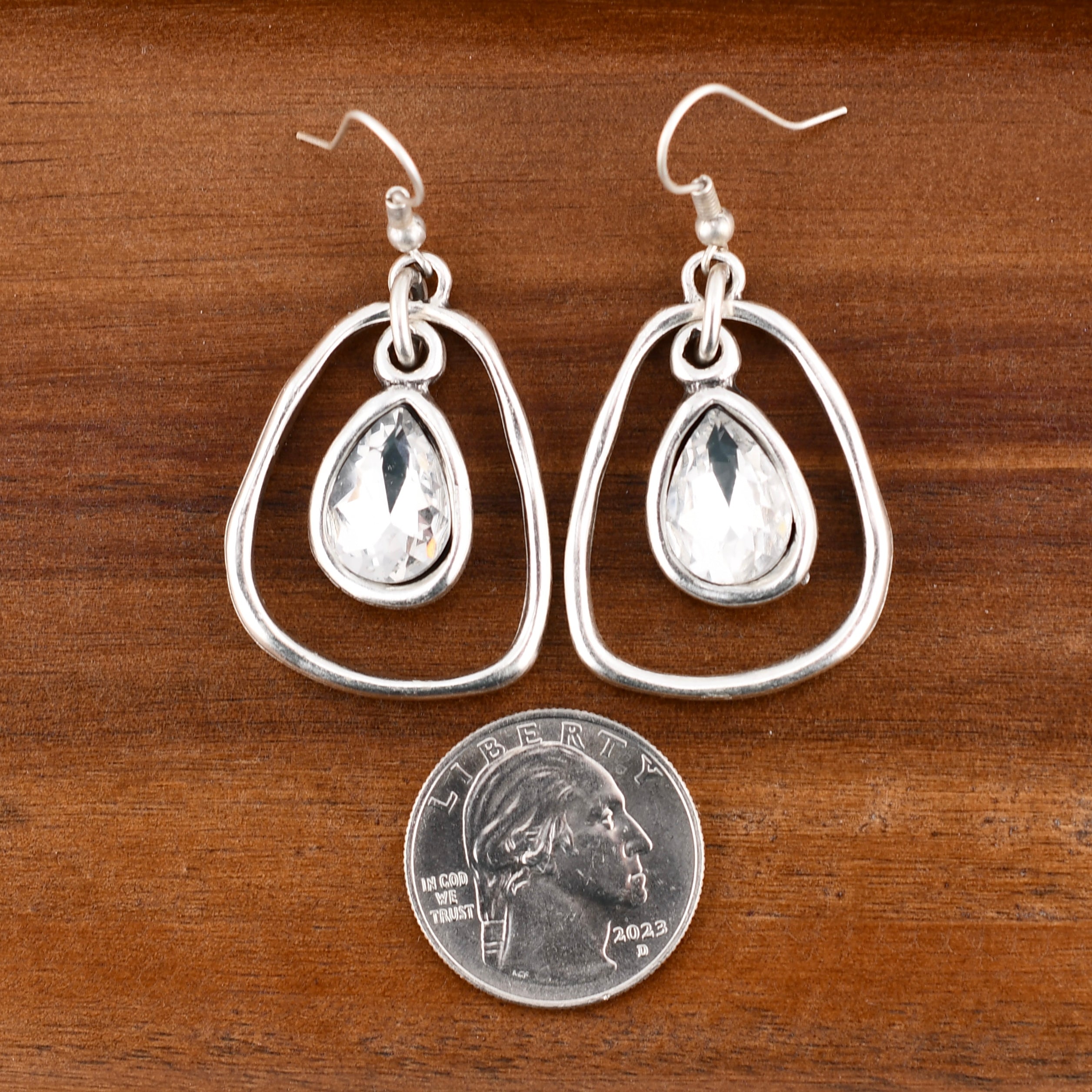 Crystal Pewter Earrings by Chanour for Harold & Hazel