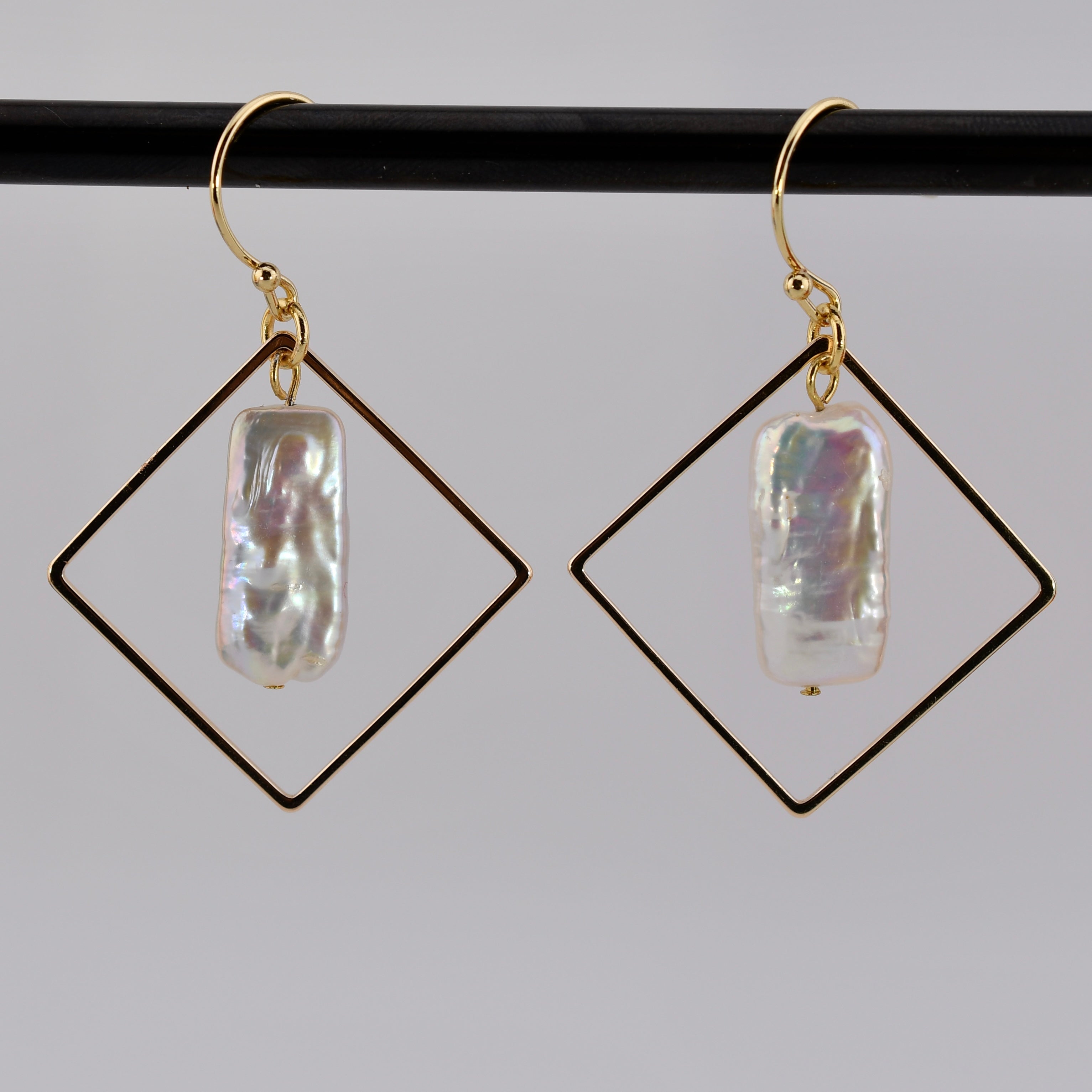 Geometry of Life Pearl Earrings by Harold & Hazel