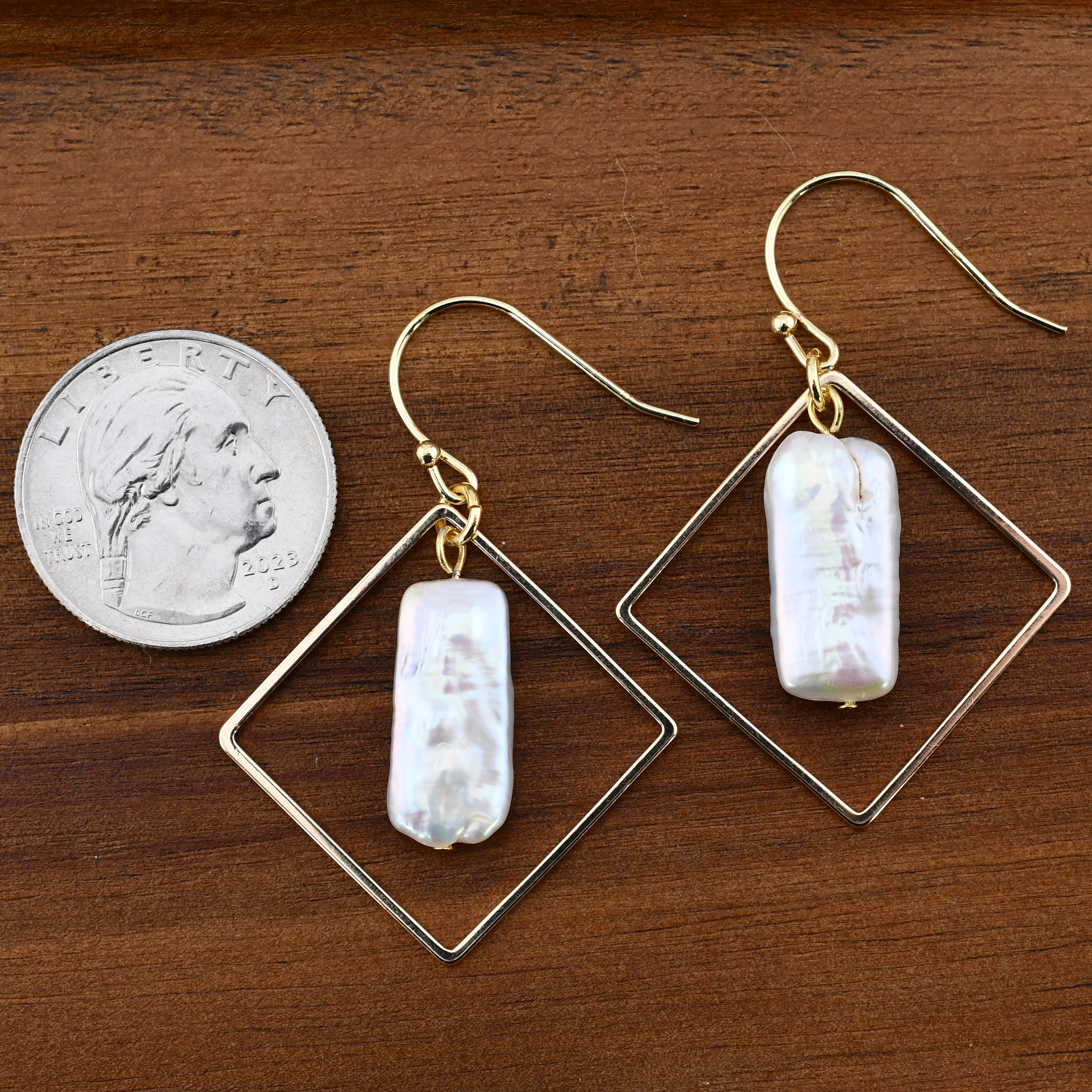 Geometry of Life Pearl Earrings by Harold & Hazel