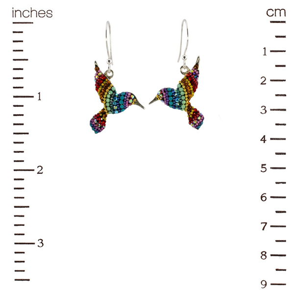 Hummingbird Earrings (Kaleidescope)