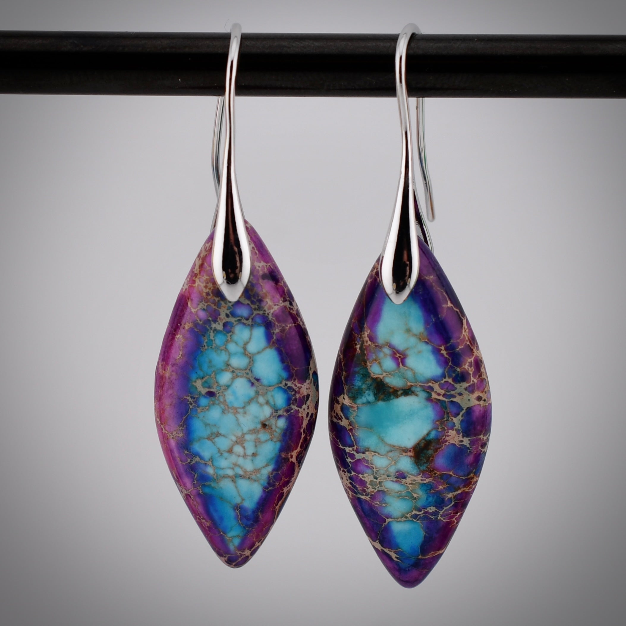 Jasper Leaf Earrings by Harold & Hazel