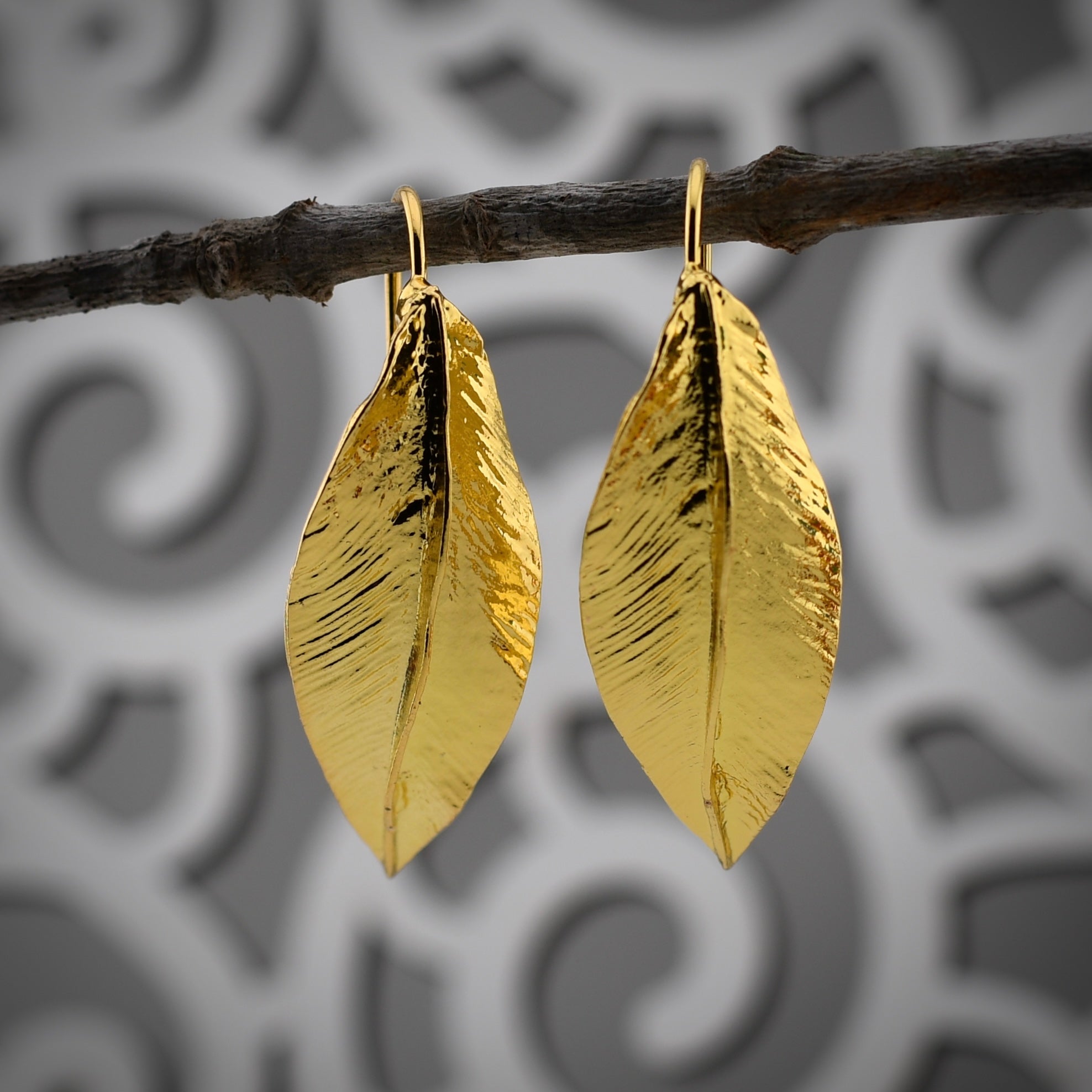 Luminous Leaf Earrings by Harold & Hazel