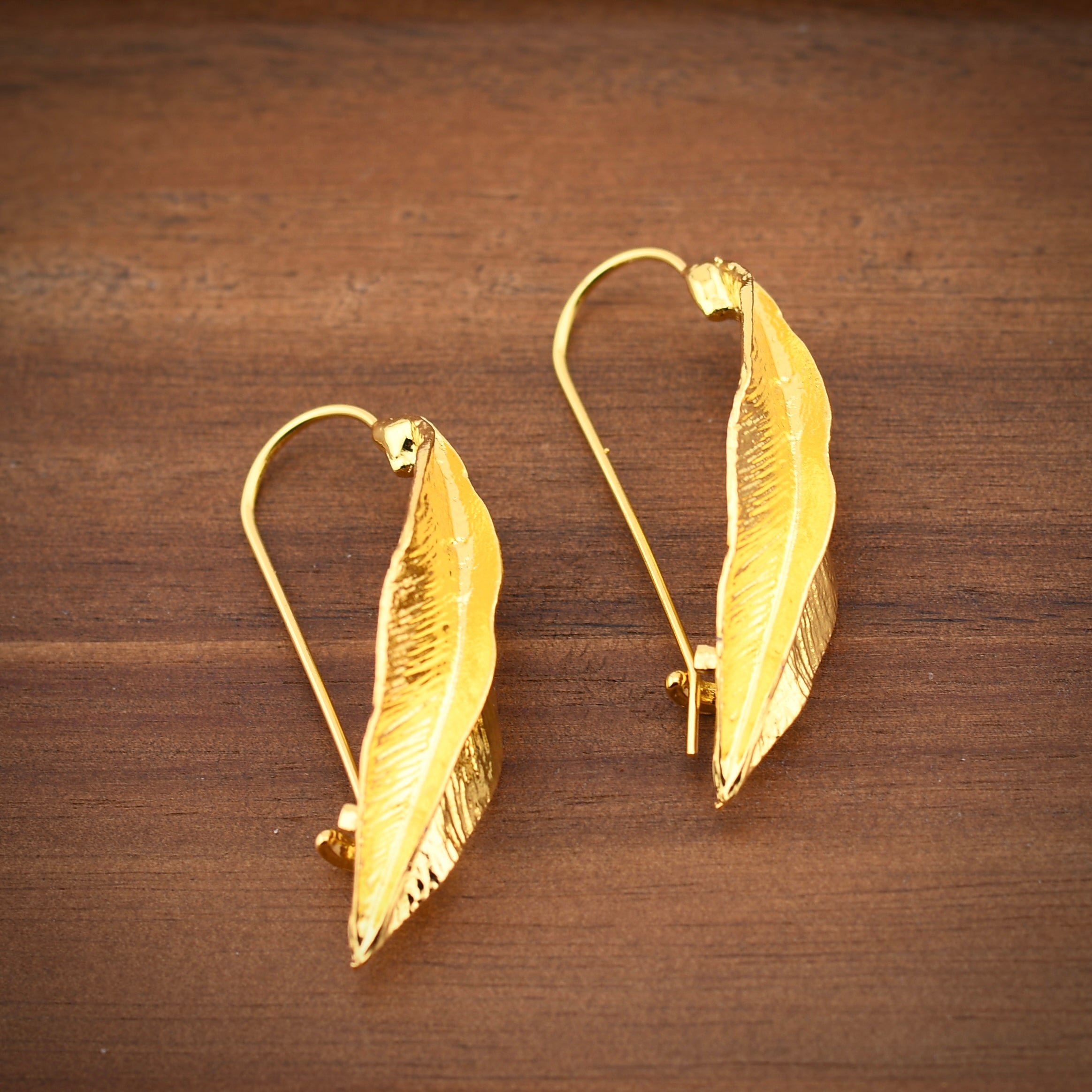 Luminous Leaf Earrings by Harold & Hazel