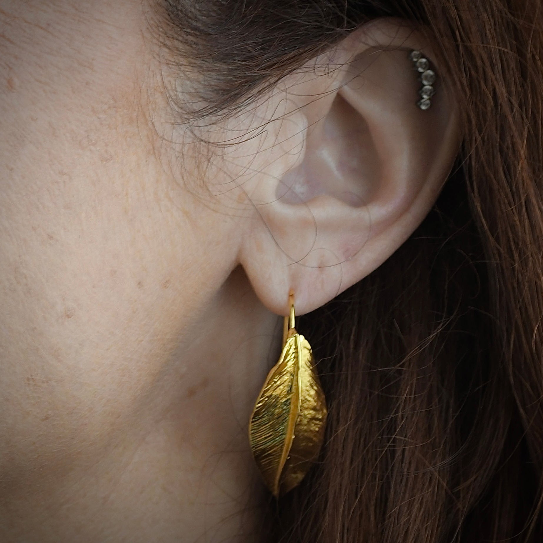 Luminous Leaf Earrings