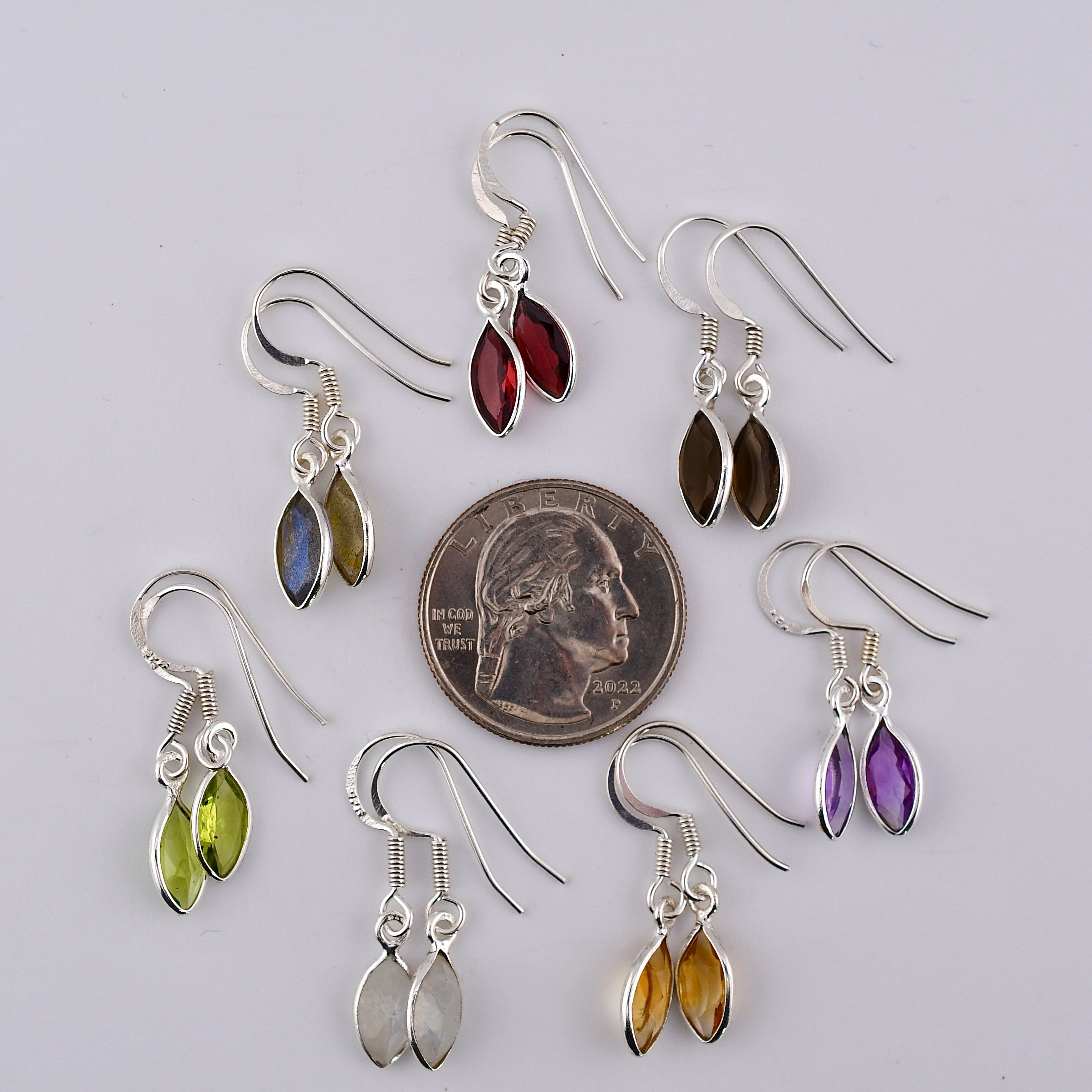 Marquise Gemstone Earrings (seven flavors!)