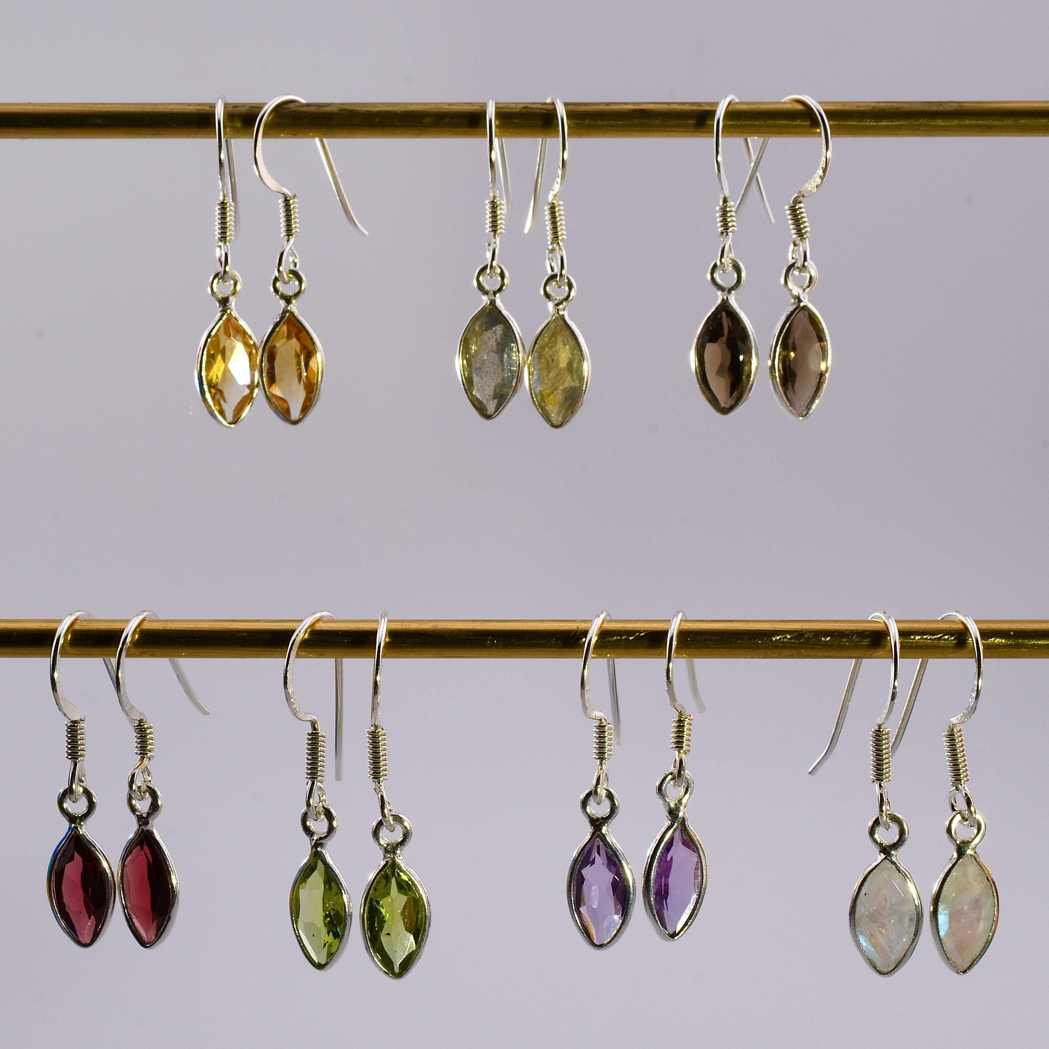 Marquise Gemstone Earrings (seven flavors!)