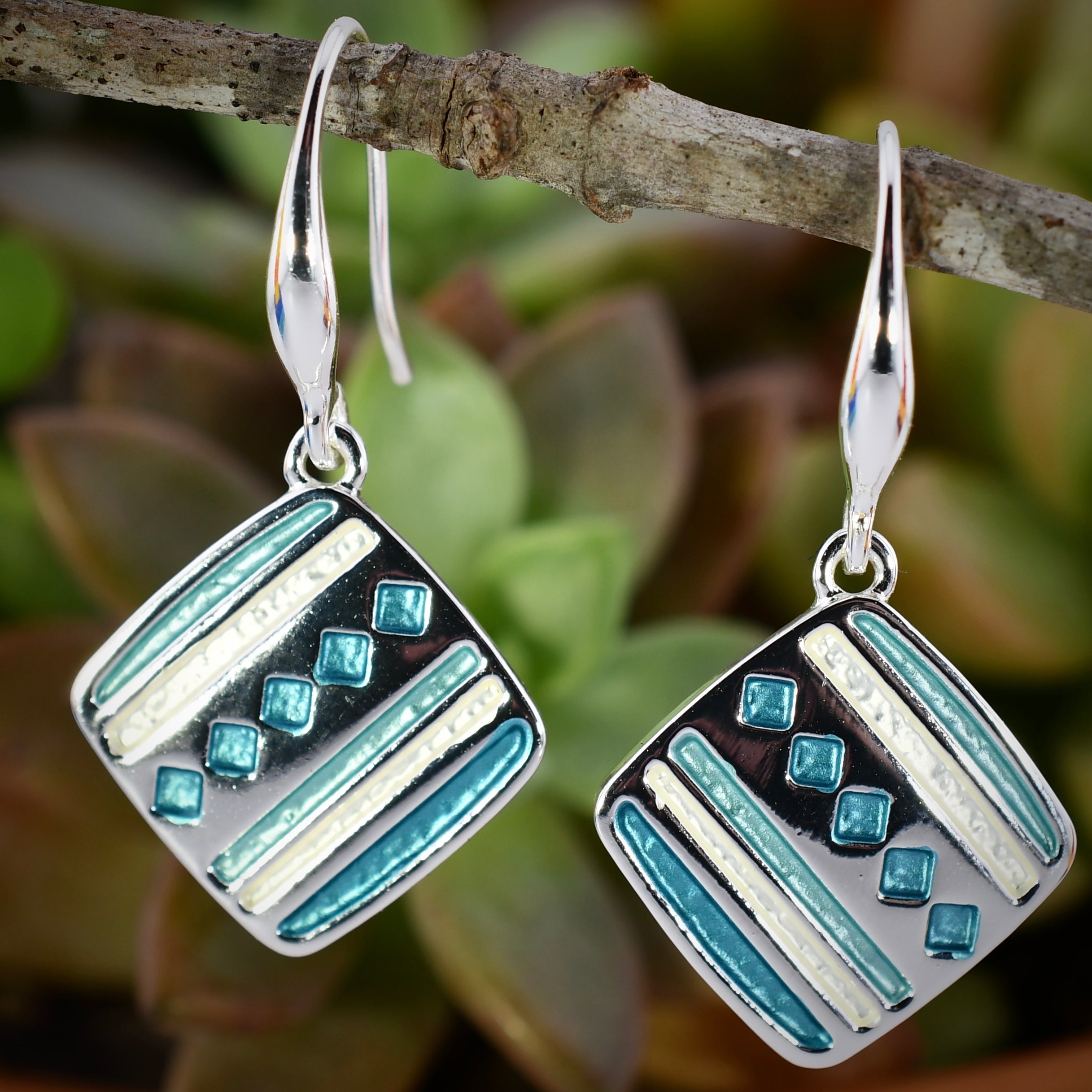 Quilt Square Earrings by Origin Jewelry for Harold & Hazel