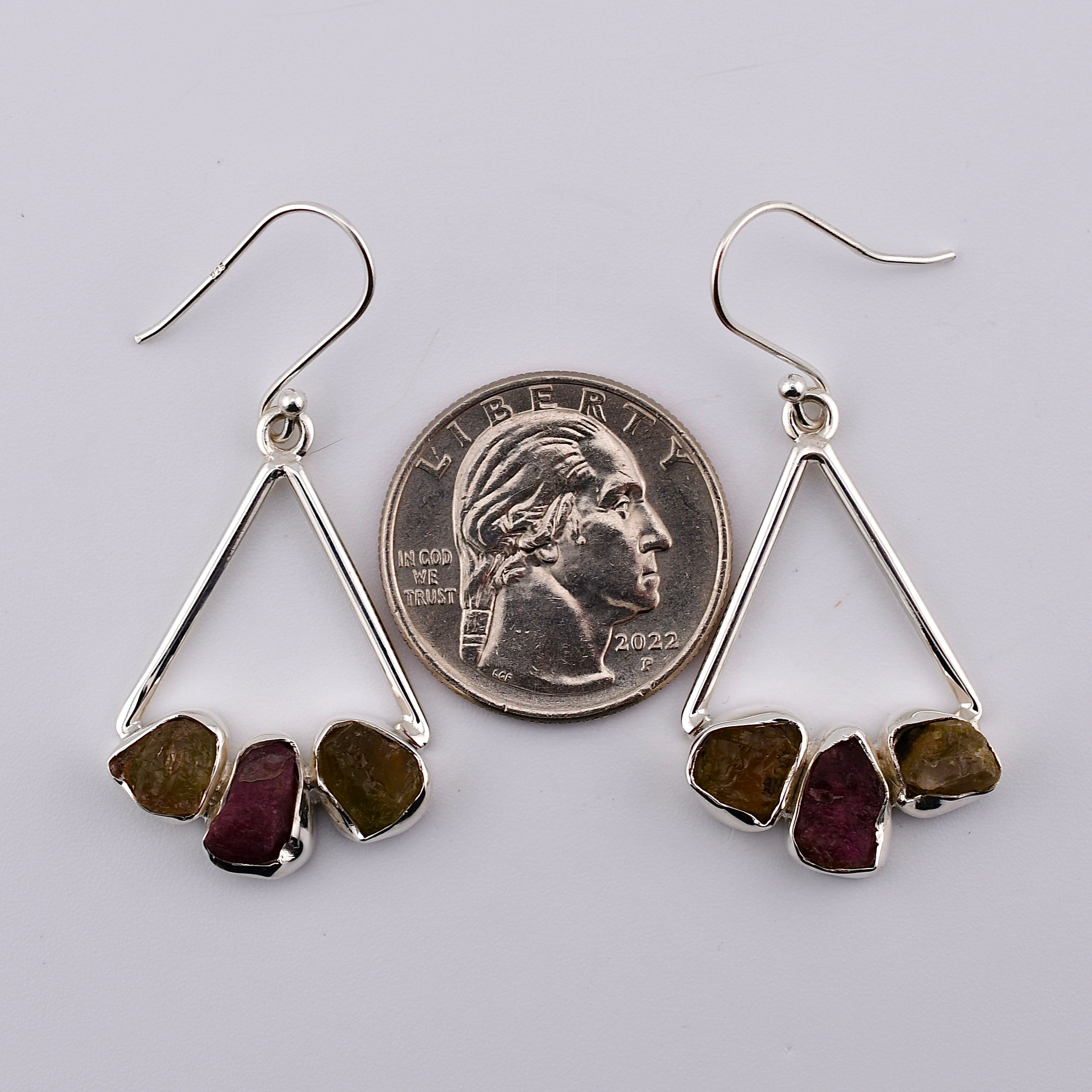 Raw Tourmaline Swing Earrings