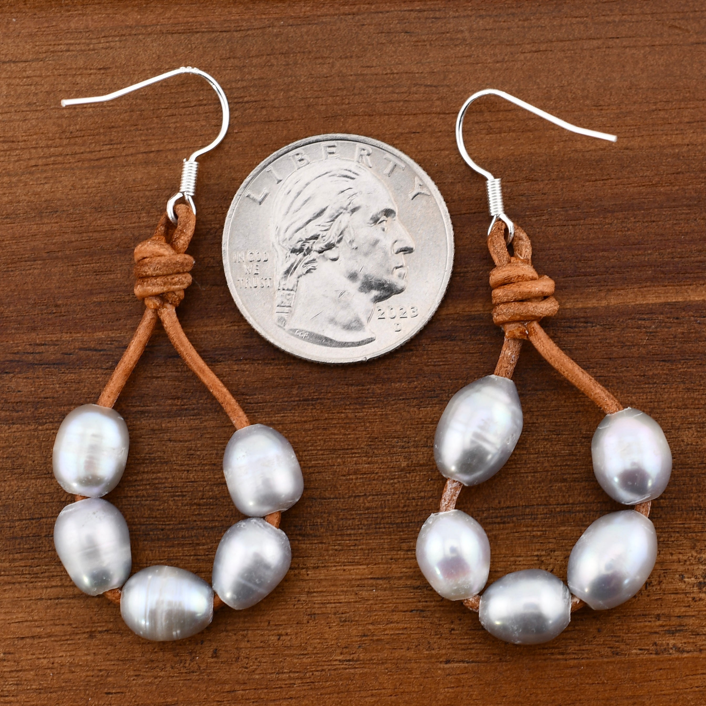 Smoky Pearl Earrings by Harold & Hazel