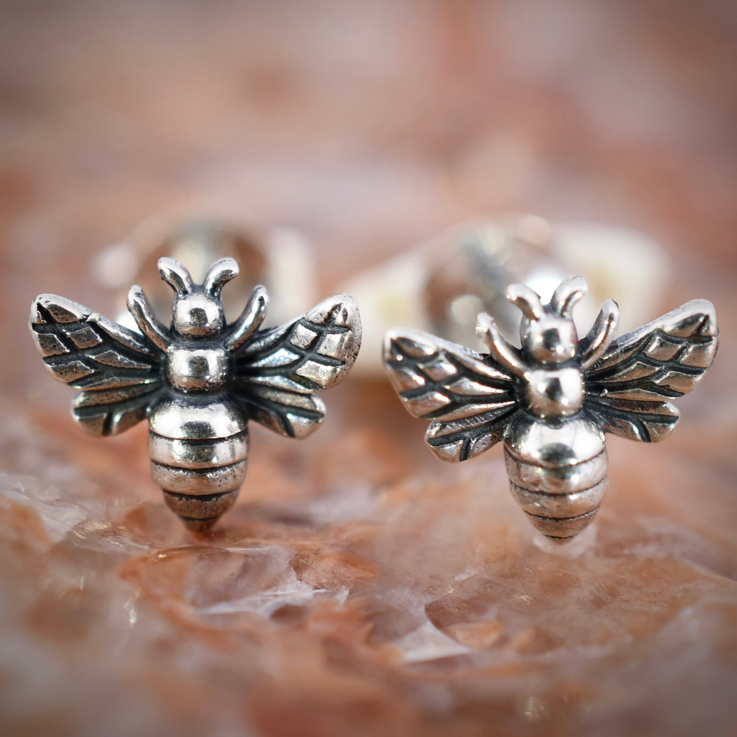 Tiny Bee Post Earrings by Nina Designs for Harold & Hazel